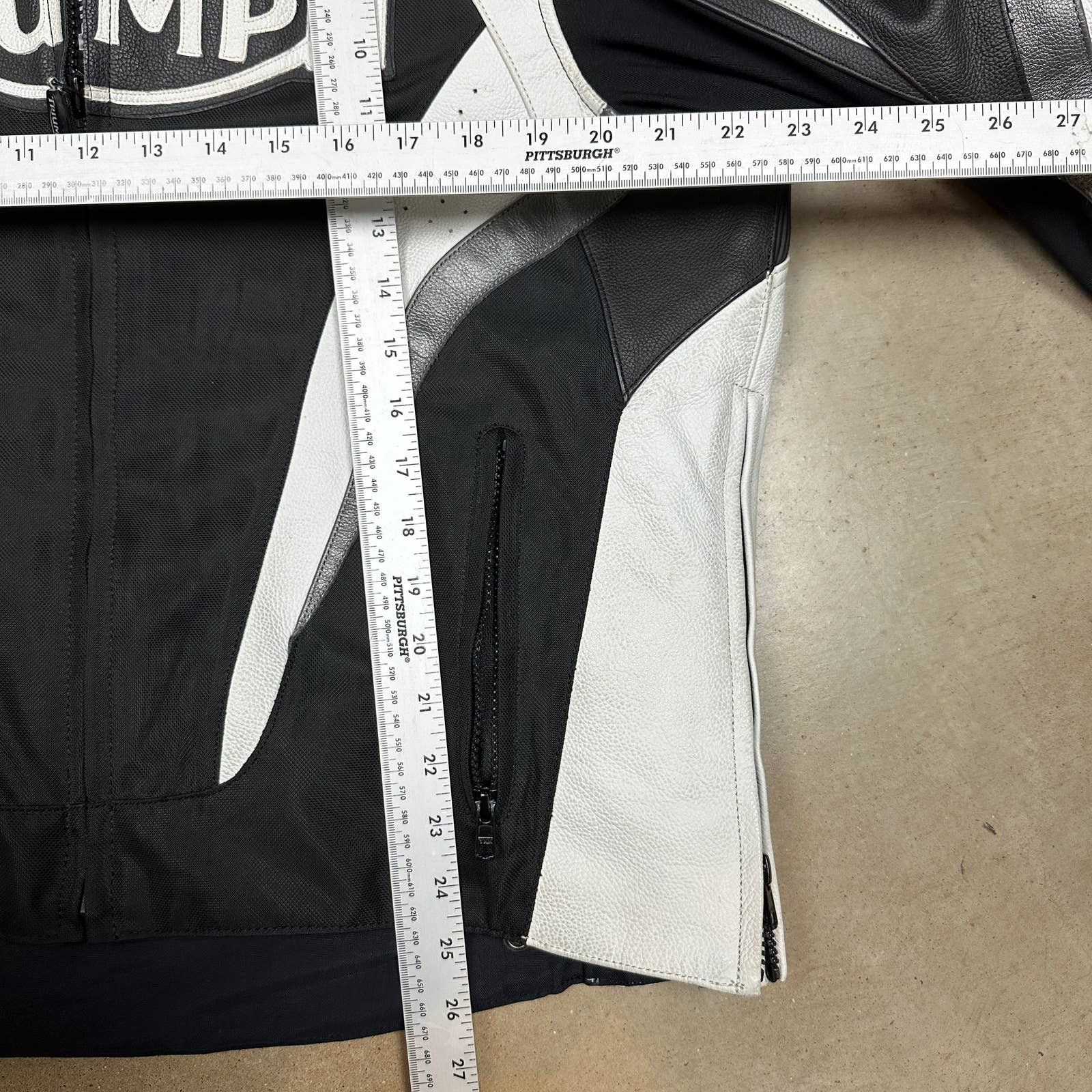 00s Black White Triumph Leather Motorcycle Riding Jacket U30 Leather Jackets