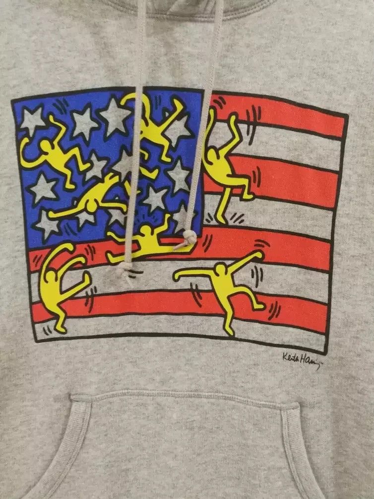 Sweat-shirt Uniqlo Keith Haring Blanc Taille M – Imprimé Graphique, 100% Coton