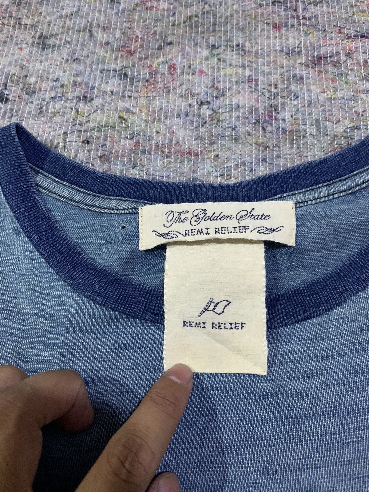 Blue Blue Japan × Indigo × Remi Relief 🖤BLACFRIDAY🖤Remi relief indigo tee Size US M / EU 48-50 / 2 - 2 Thumbnail