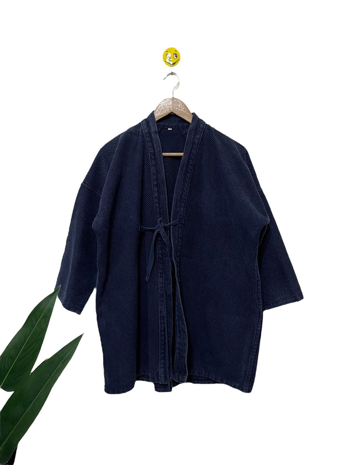 image of Kimono Japan Dragon Japanese Boro Kendo Jacket Kimono Blue Indigo, Men's (Size Large)