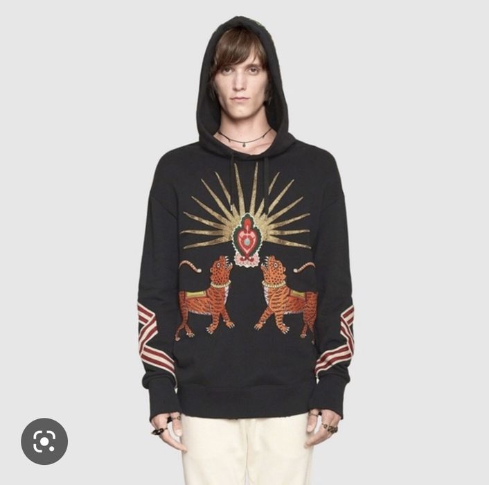 Gucci Gucci Sacred Heart Embroidered Hoodie Grailed