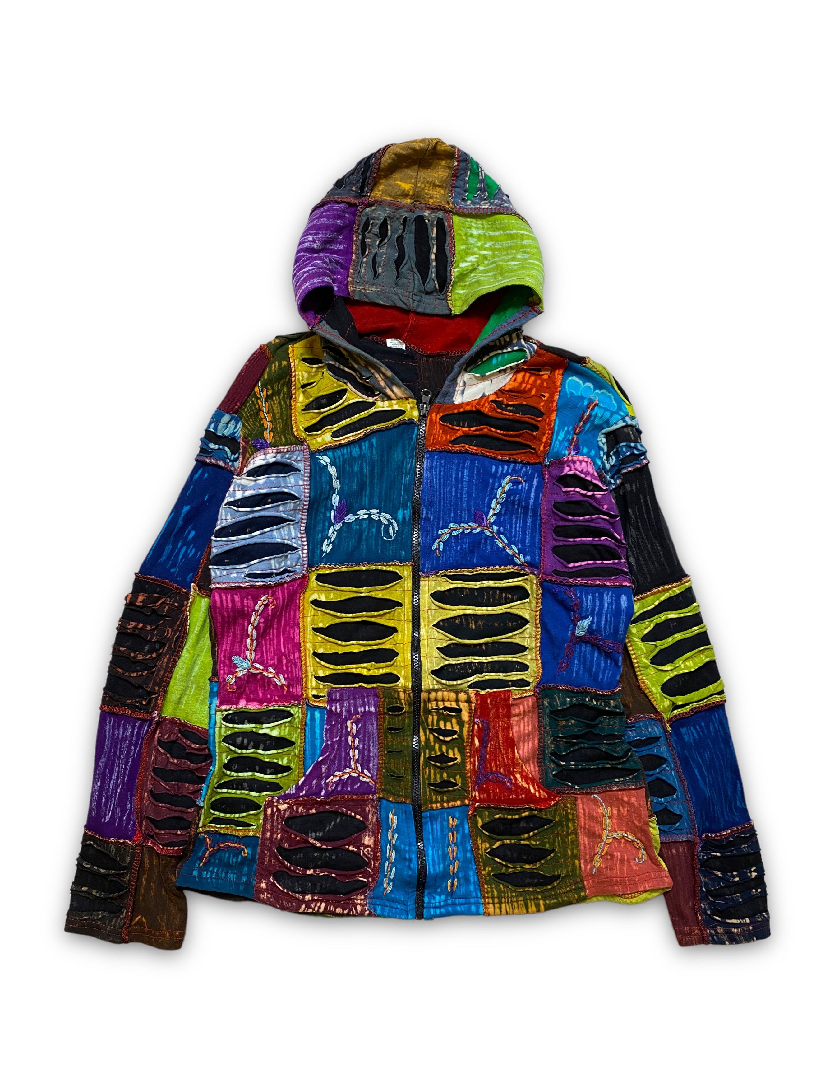 Vintage Handmade made in Nepal patchwork hoodie masterpiece | Grailed