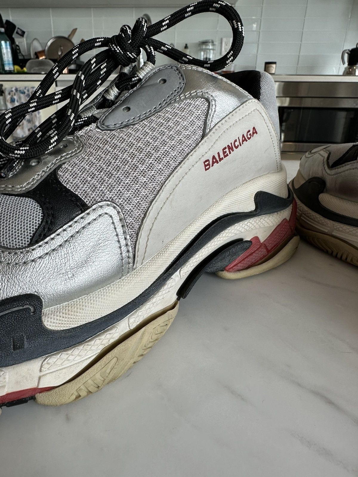 Balenciaga Balenciaga Triple S Sneakers ‘Silver’ Size US 12 / EU 45 - 8 Thumbnail