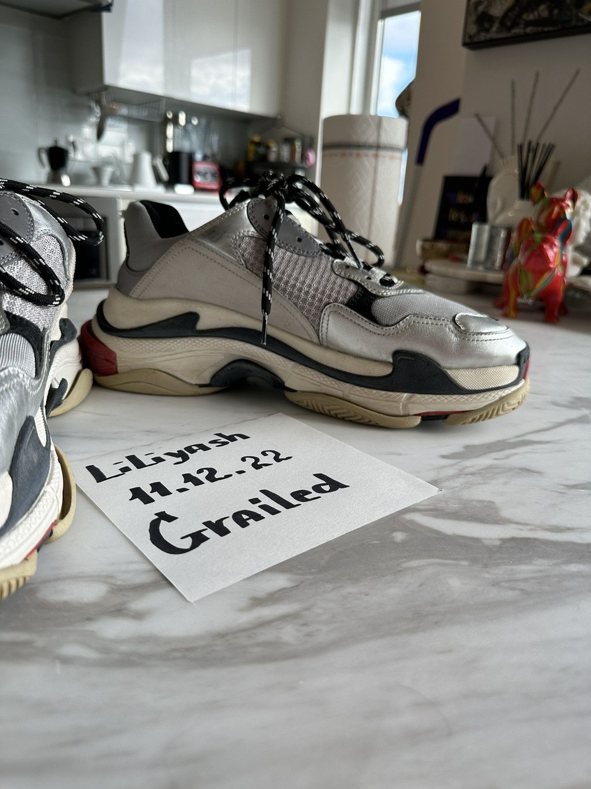 Balenciaga Balenciaga Triple S Sneakers ‘Silver’ Size US 12 / EU 45 - 2 Thumbnail