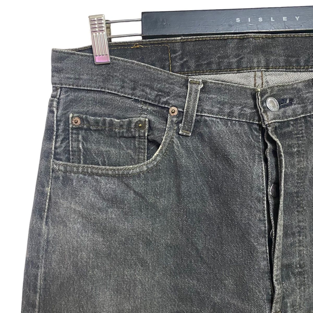 Levi's Vintage Levis 501 Faded Black Jeans 33x33 Made in USA Size US 33 - 4 Thumbnail