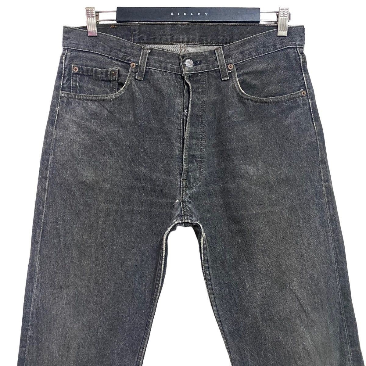 Levi's Vintage Levis 501 Faded Black Jeans 33x33 Made in USA Size US 33 - 3 Thumbnail