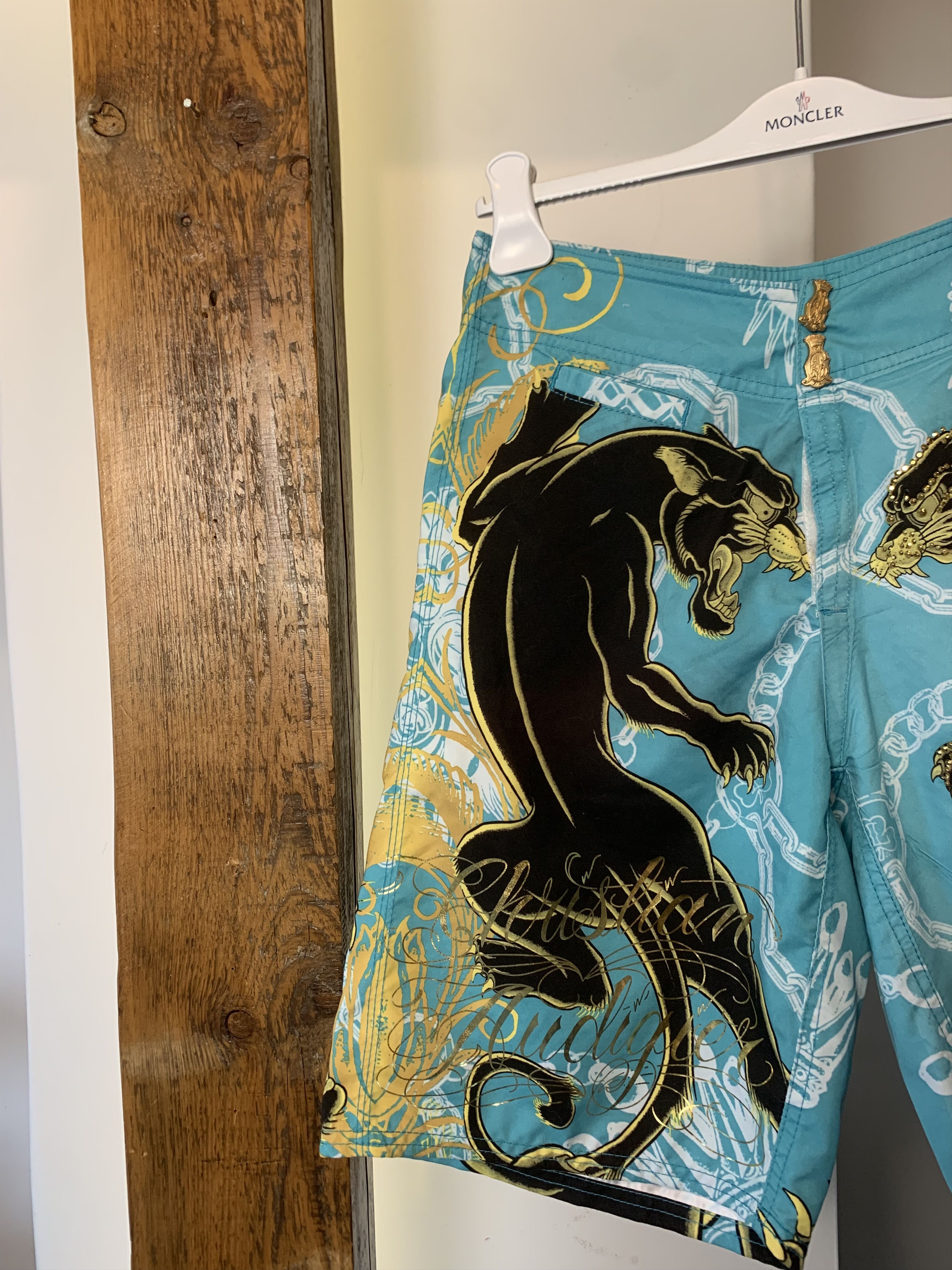 Christian Audigier × Ed Hardy × Vintage 🍺 Ed Hardy Beach Swimming Shorts Extra Bonus Beer Opener🍺 Size US 31 - 4 Thumbnail