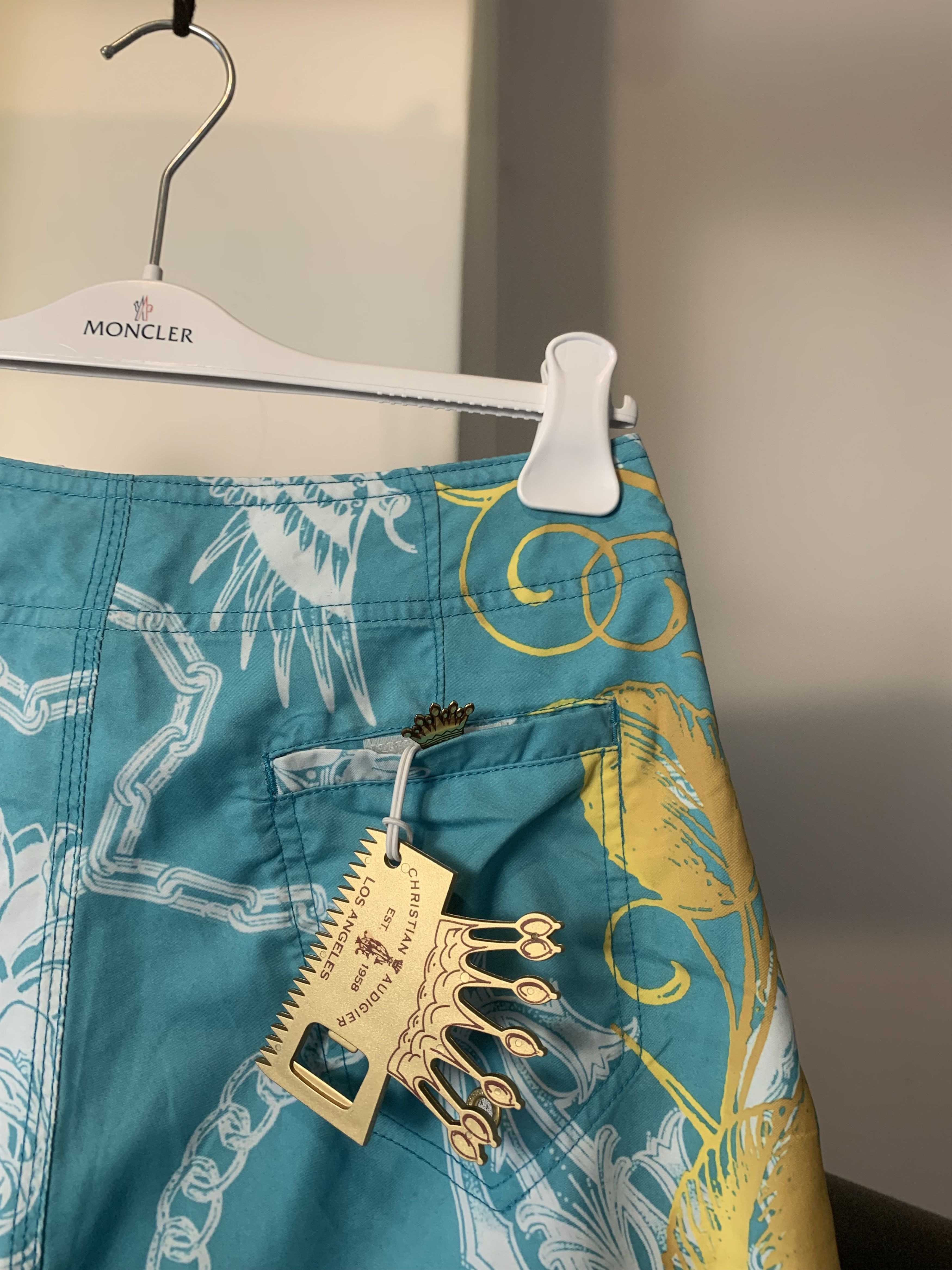 Christian Audigier × Ed Hardy × Vintage 🍺 Ed Hardy Beach Swimming Shorts Extra Bonus Beer Opener🍺 Size US 31 - 3 Thumbnail