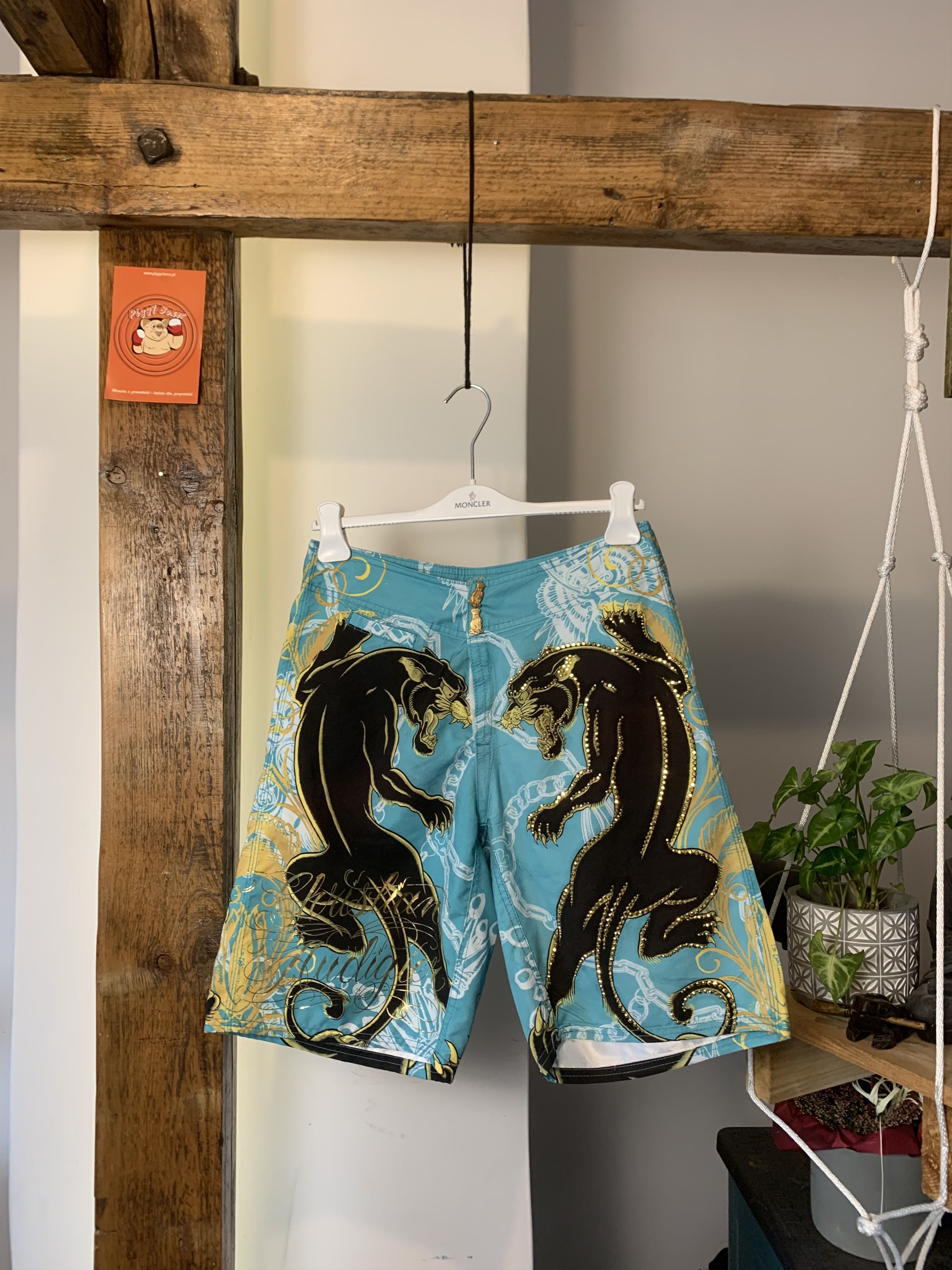 Christian Audigier × Ed Hardy × Vintage 🍺 Ed Hardy Beach Swimming Shorts Extra Bonus Beer Opener🍺 Size US 31 - 1 Thumbnail