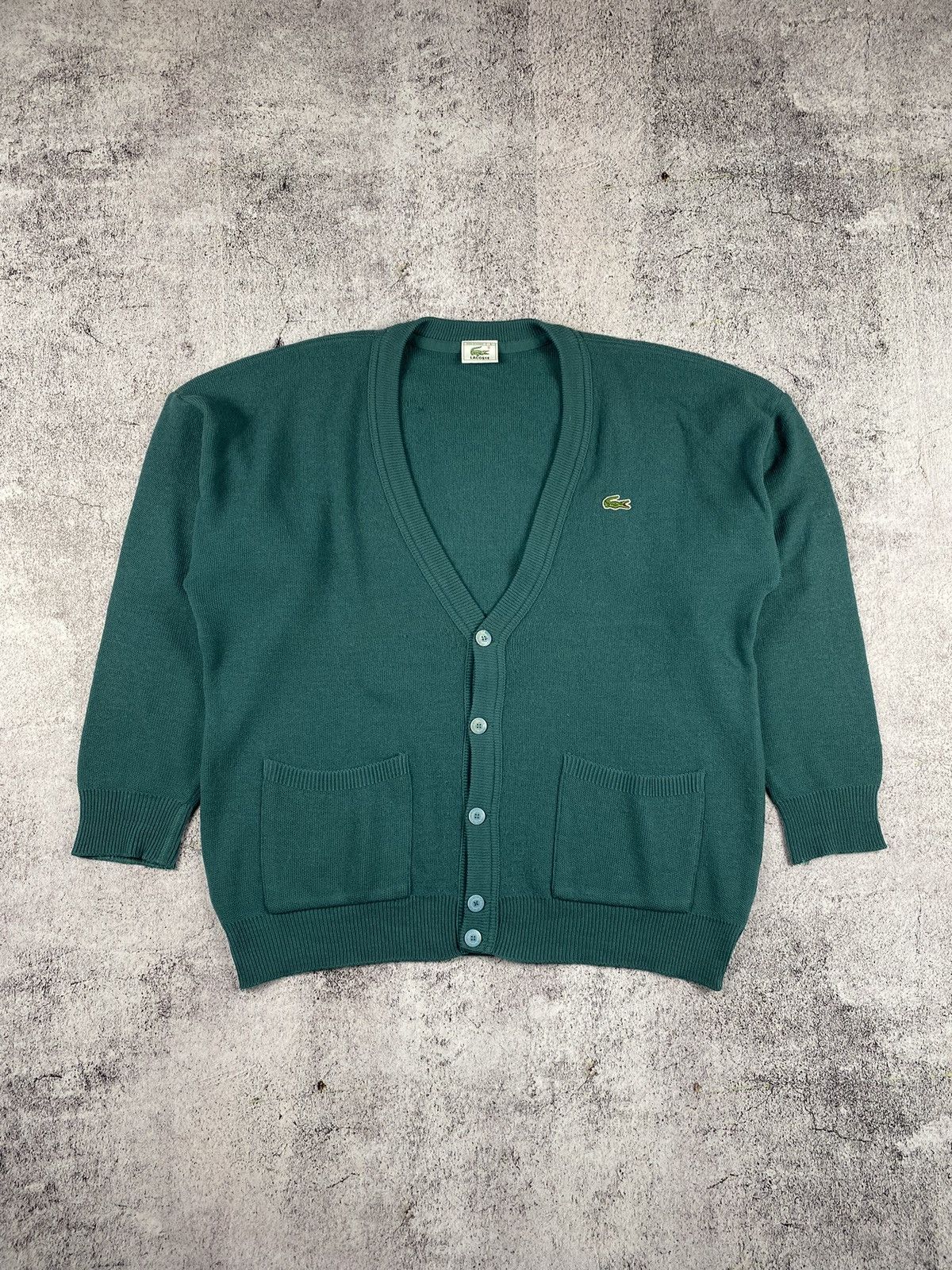 Vintage Vintage 90s Lacoste button up wool knit cardigan sweater | Grailed