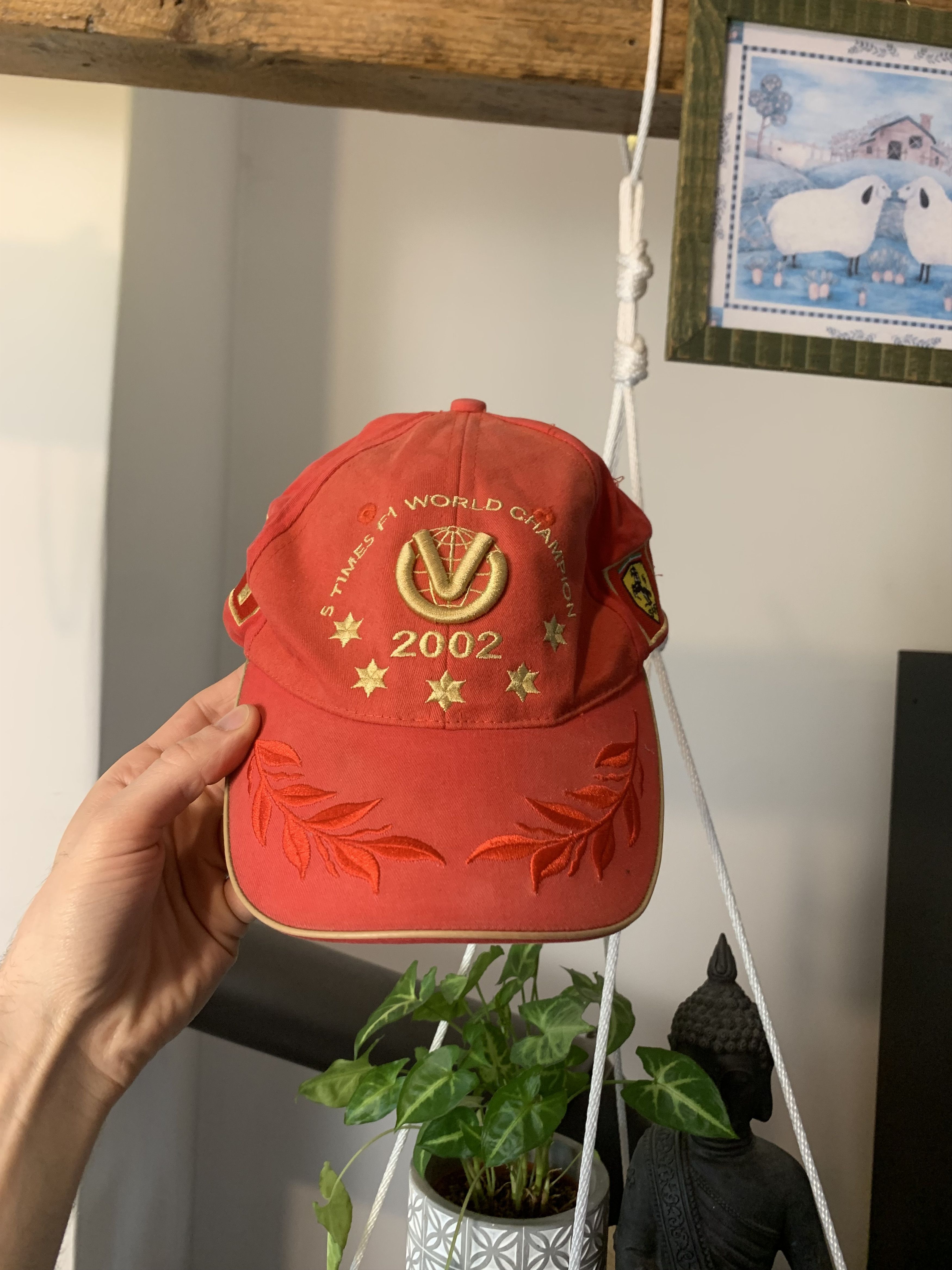 Ferrari × Vintage 2001 Michael Schumacher F1 World Champion Cap Ferrari Size ONE SIZE - 3 Thumbnail