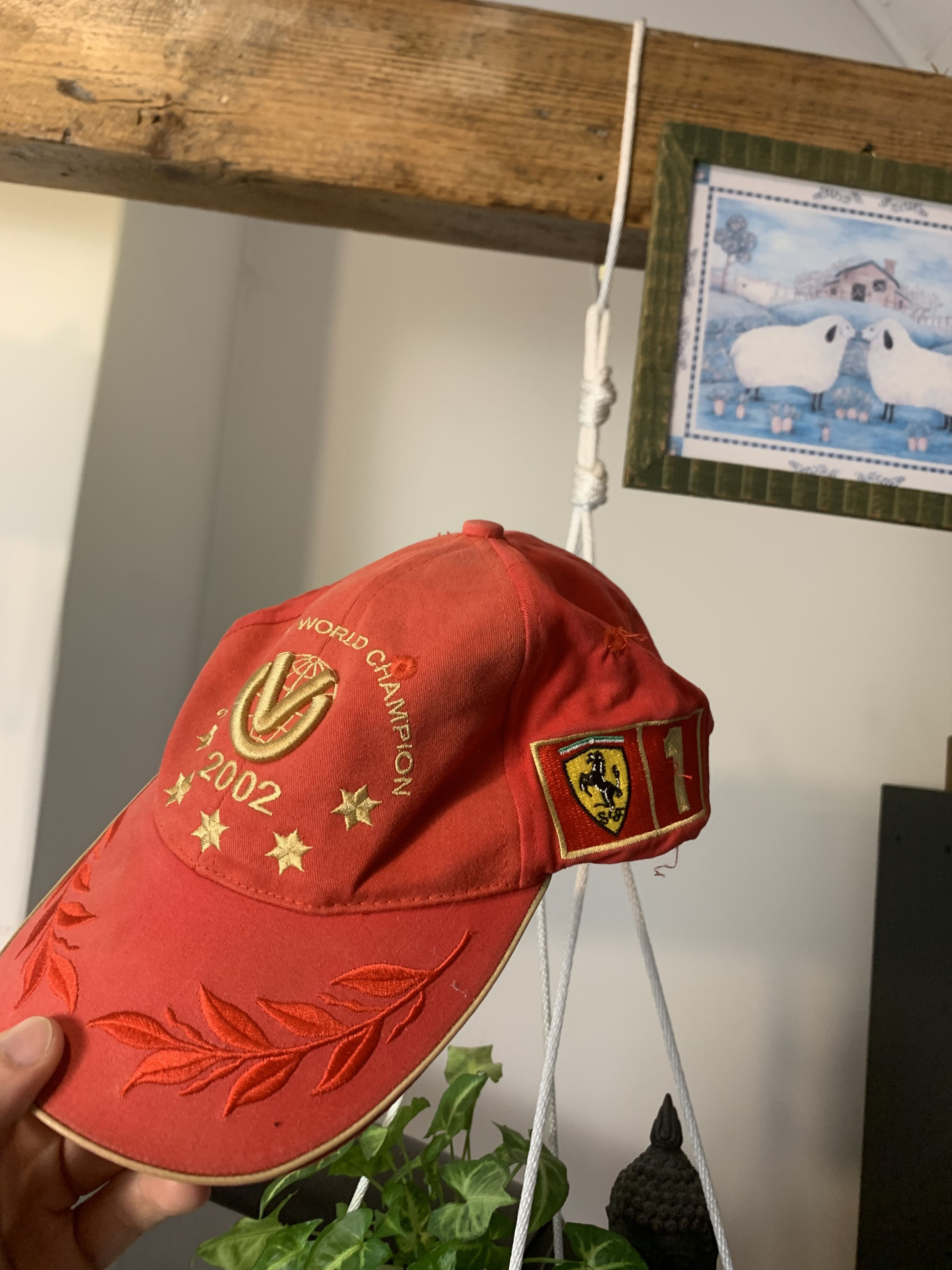 Ferrari × Vintage 2001 Michael Schumacher F1 World Champion Cap Ferrari Size ONE SIZE - 4 Thumbnail