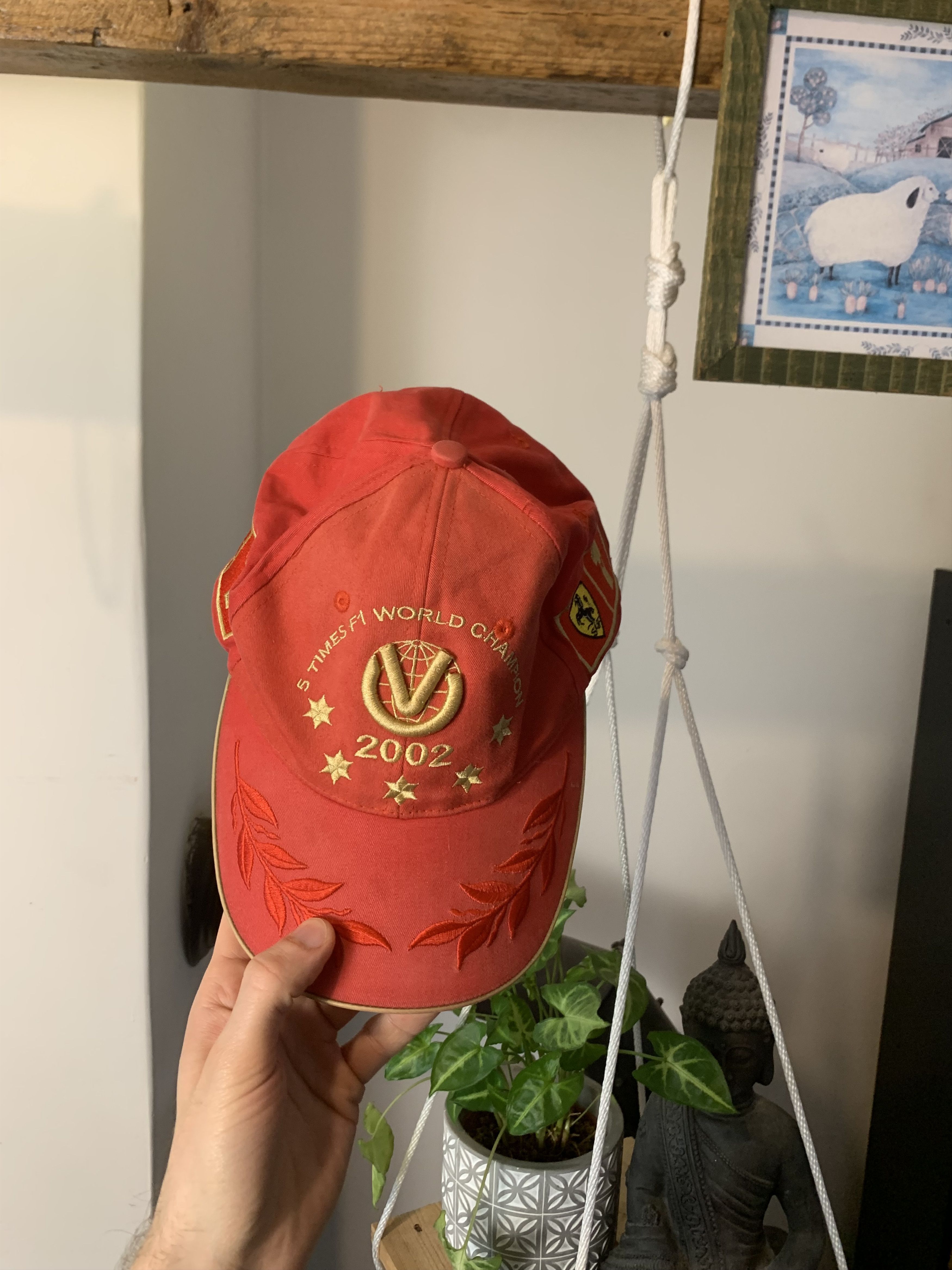Ferrari × Vintage 2001 Michael Schumacher F1 World Champion Cap Ferrari Size ONE SIZE - 2 Thumbnail