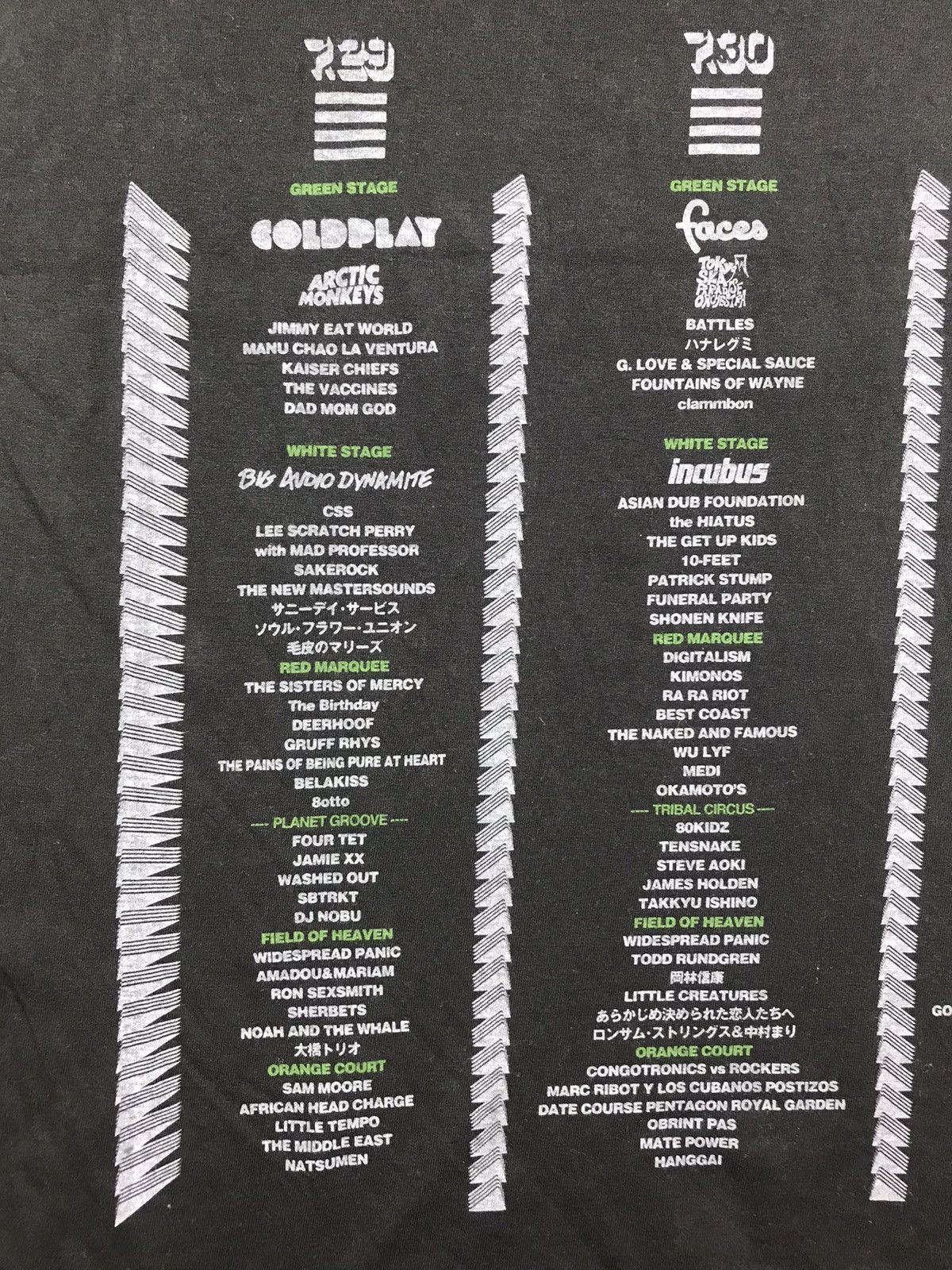 Band Tees × Japanese Brand OFFICIAL FUJI ROCK FESTIVAL 2011 T-SHIRT Size US M / EU 48-50 / 2 - 8 Thumbnail