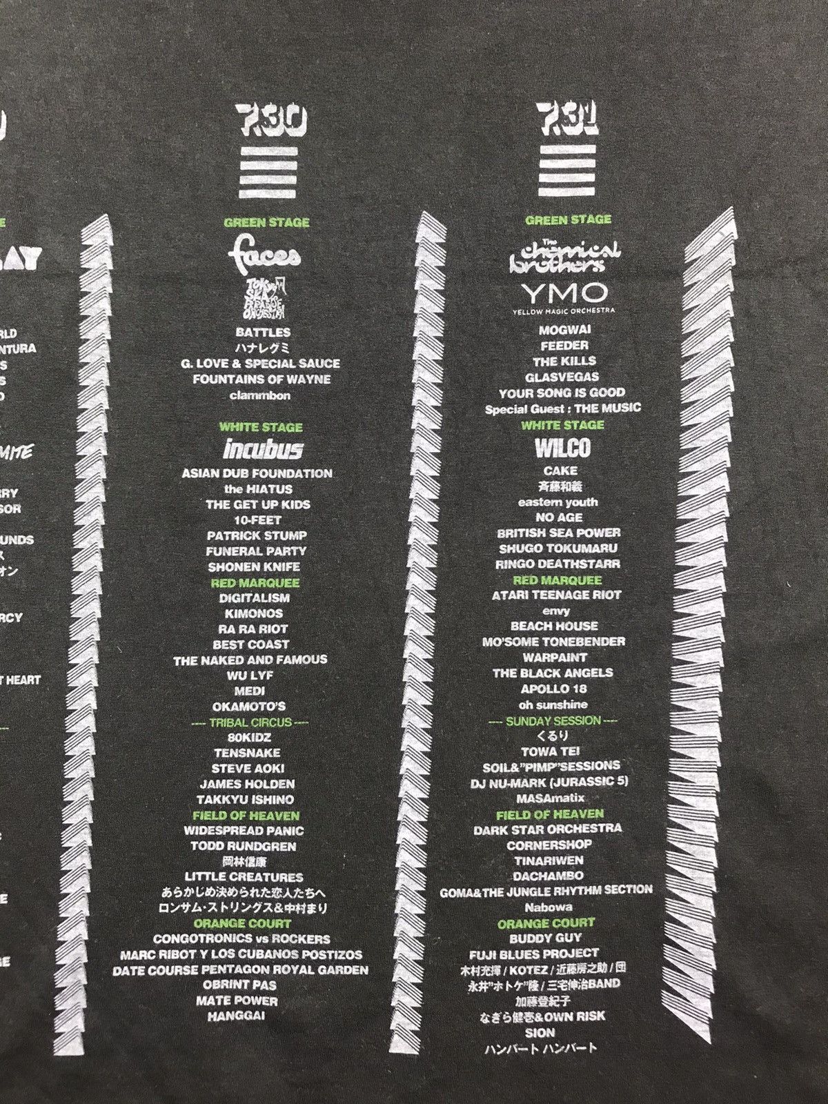 Band Tees × Japanese Brand OFFICIAL FUJI ROCK FESTIVAL 2011 T-SHIRT Size US M / EU 48-50 / 2 - 9 Thumbnail