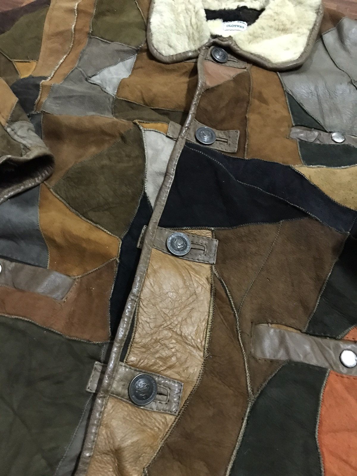 Japanese Brand Vintage patchwork sherpa leather jacket Size US M / EU 48-50 / 2 - 9 Thumbnail