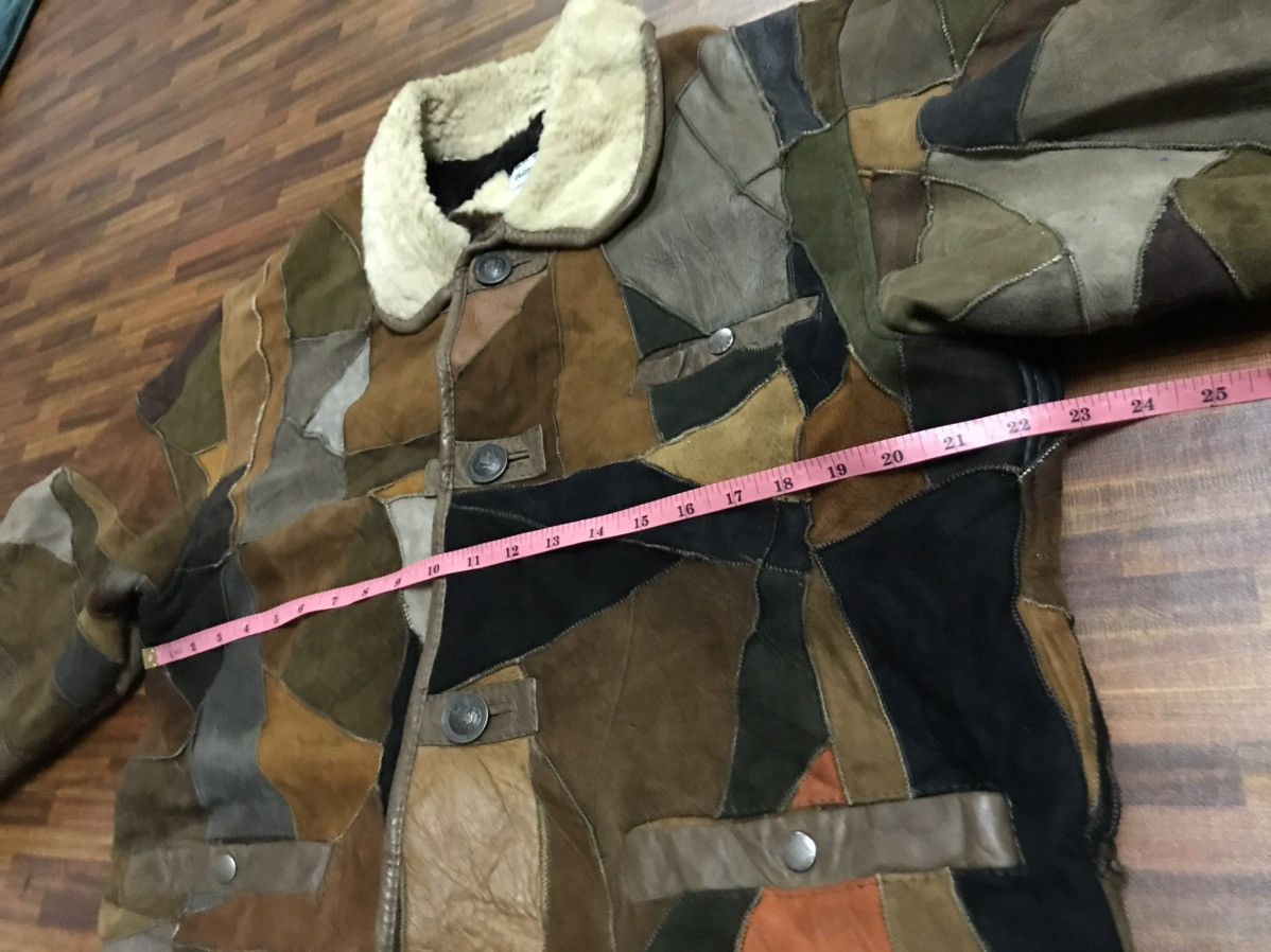 Japanese Brand Vintage patchwork sherpa leather jacket Size US M / EU 48-50 / 2 - 10 Thumbnail