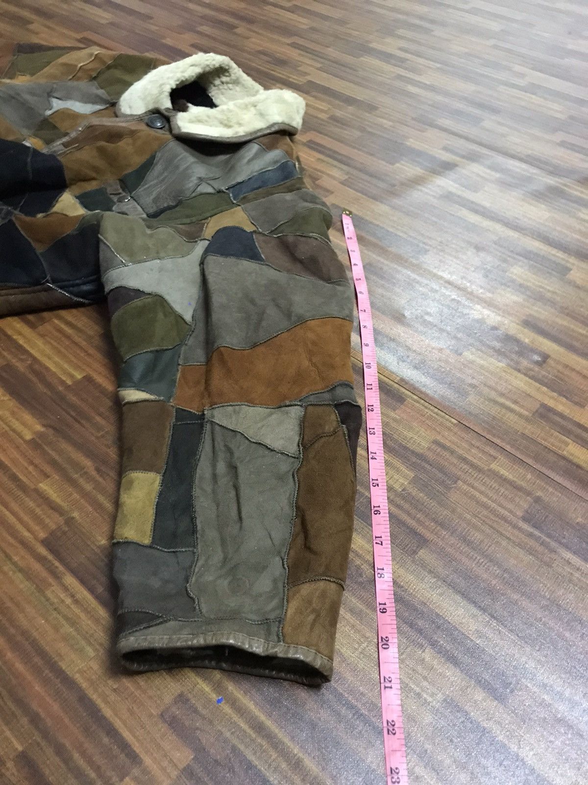 Japanese Brand Vintage patchwork sherpa leather jacket Size US M / EU 48-50 / 2 - 12 Thumbnail
