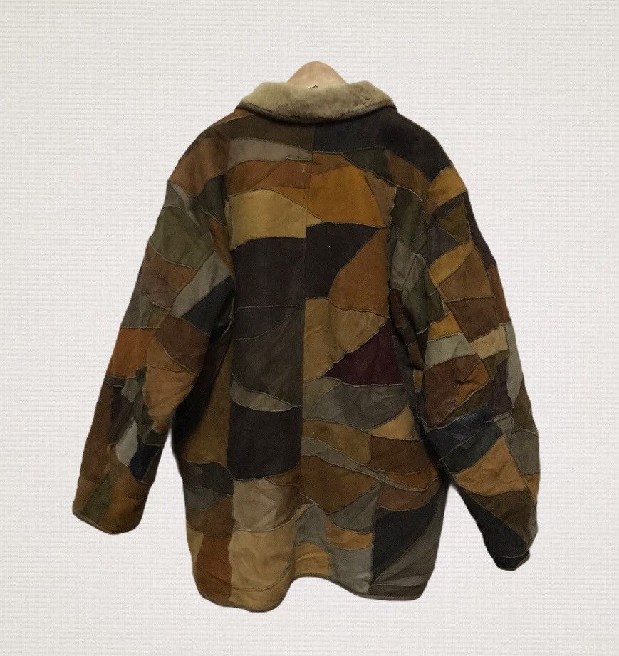 Japanese Brand Vintage patchwork sherpa leather jacket Size US M / EU 48-50 / 2 - 2 Thumbnail