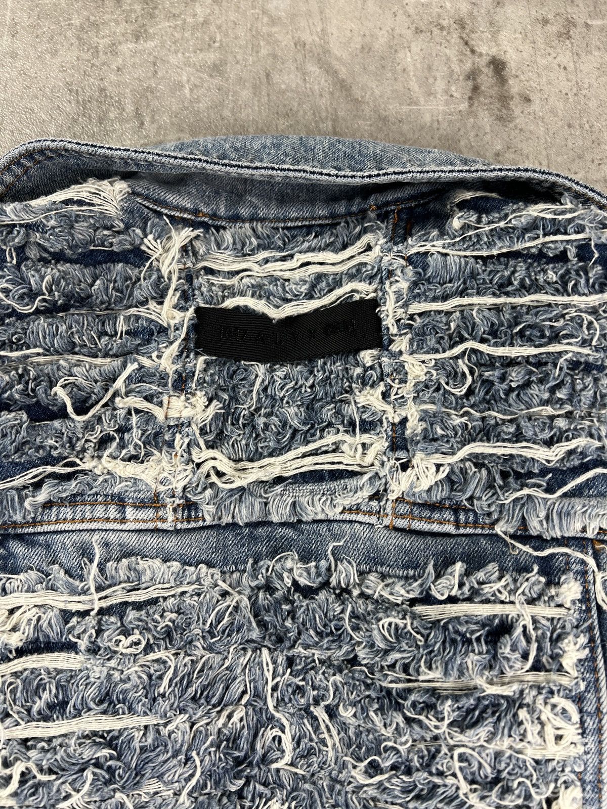 1017 ALYX 9SM × Blackmeans 1017 ALYX 9SM BLACKMEANS Shredded Denim Distressed Jacket Size US S / EU 44-46 / 1 - 17 Thumbnail
