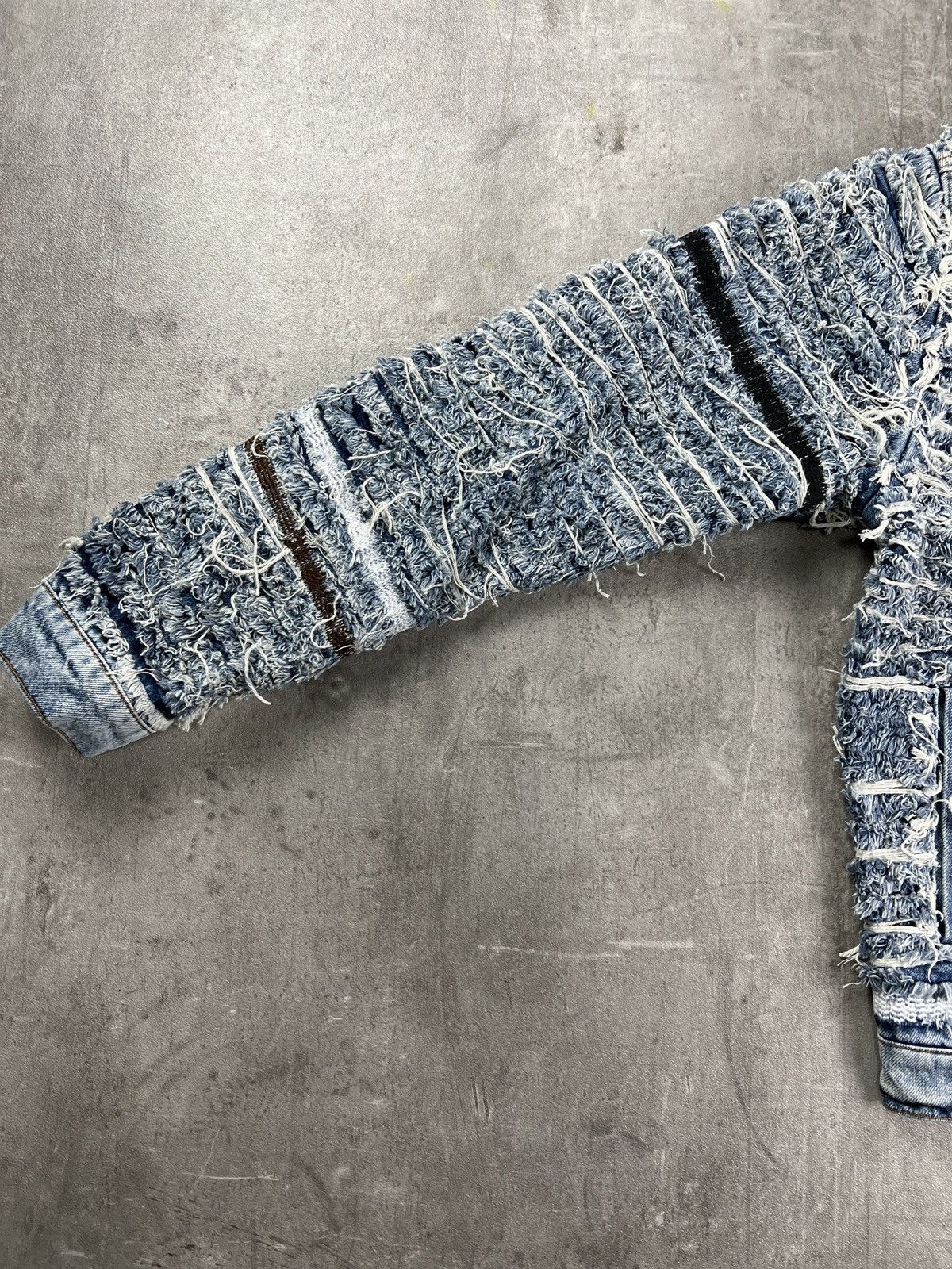 1017 ALYX 9SM × Blackmeans 1017 ALYX 9SM BLACKMEANS Shredded Denim Distressed Jacket Size US S / EU 44-46 / 1 - 10 Thumbnail