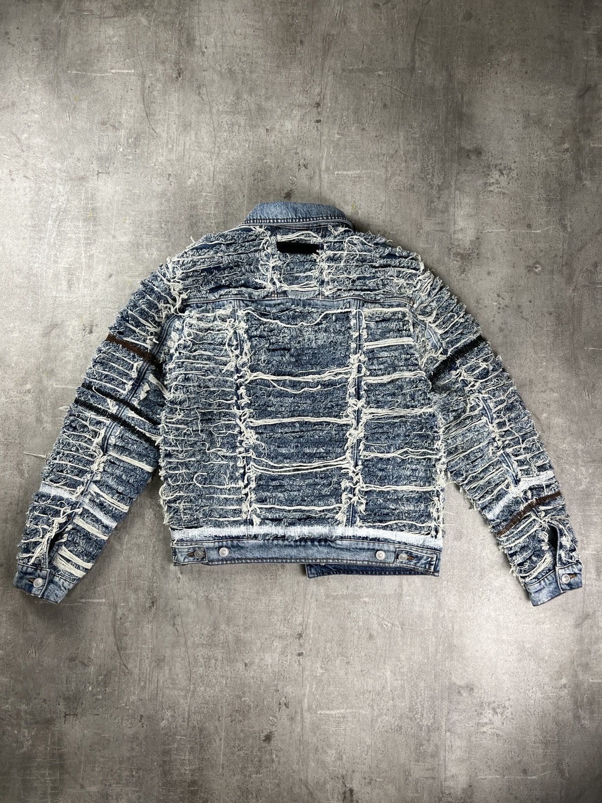 1017 ALYX 9SM × Blackmeans 1017 ALYX 9SM BLACKMEANS Shredded Denim Distressed Jacket Size US M / EU 48-50 / 2 - 8 Thumbnail