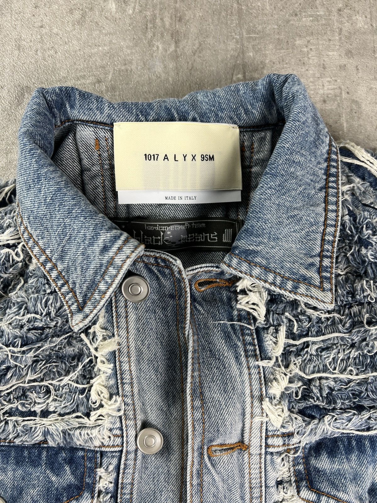1017 ALYX 9SM × Blackmeans 1017 ALYX 9SM BLACKMEANS Shredded Denim Distressed Jacket Size US M / EU 48-50 / 2 - 12 Thumbnail