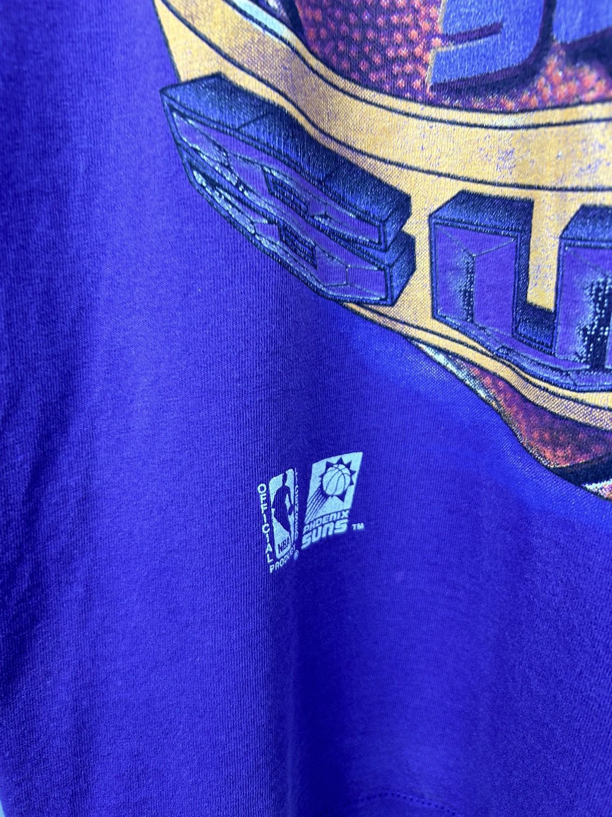 NBA Vintage 90s Phoenix Suns NBA Team T Shirt Size US XL / EU 56 / 4 - 3 Thumbnail
