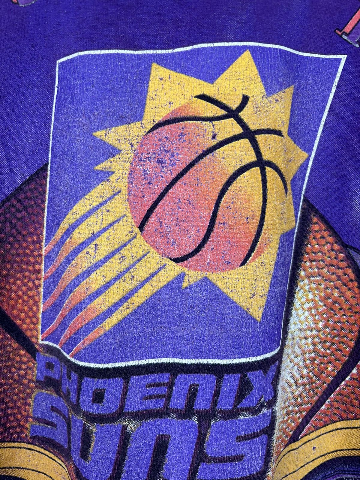 NBA Vintage 90s Phoenix Suns NBA Team T Shirt Size US XL / EU 56 / 4 - 5 Thumbnail