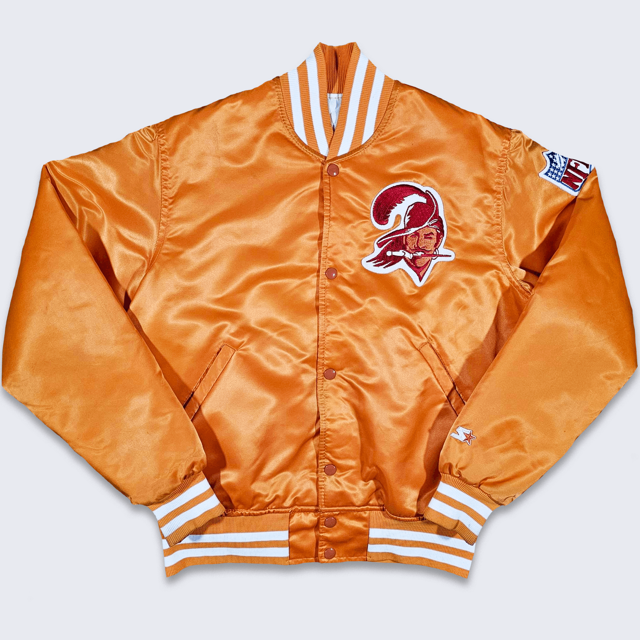 Vintage 90s Starter Tampa Bay Buccaneers NFL Satin Jacket Size Large