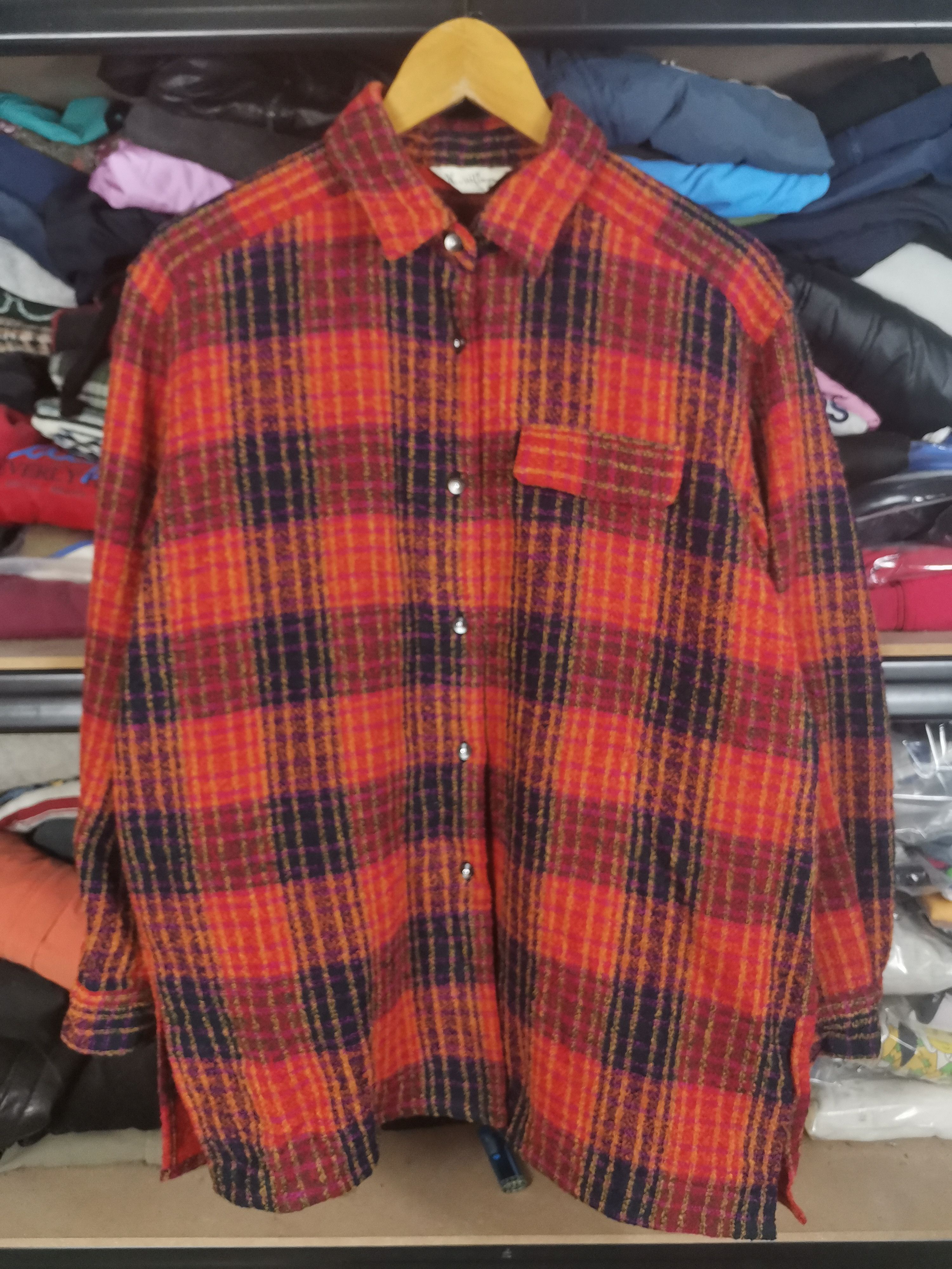 Japanese Brand Vintage Japanese Brand K.Village Flannel Shirt Size US L / EU 52-54 / 3 - 1 Thumbnail