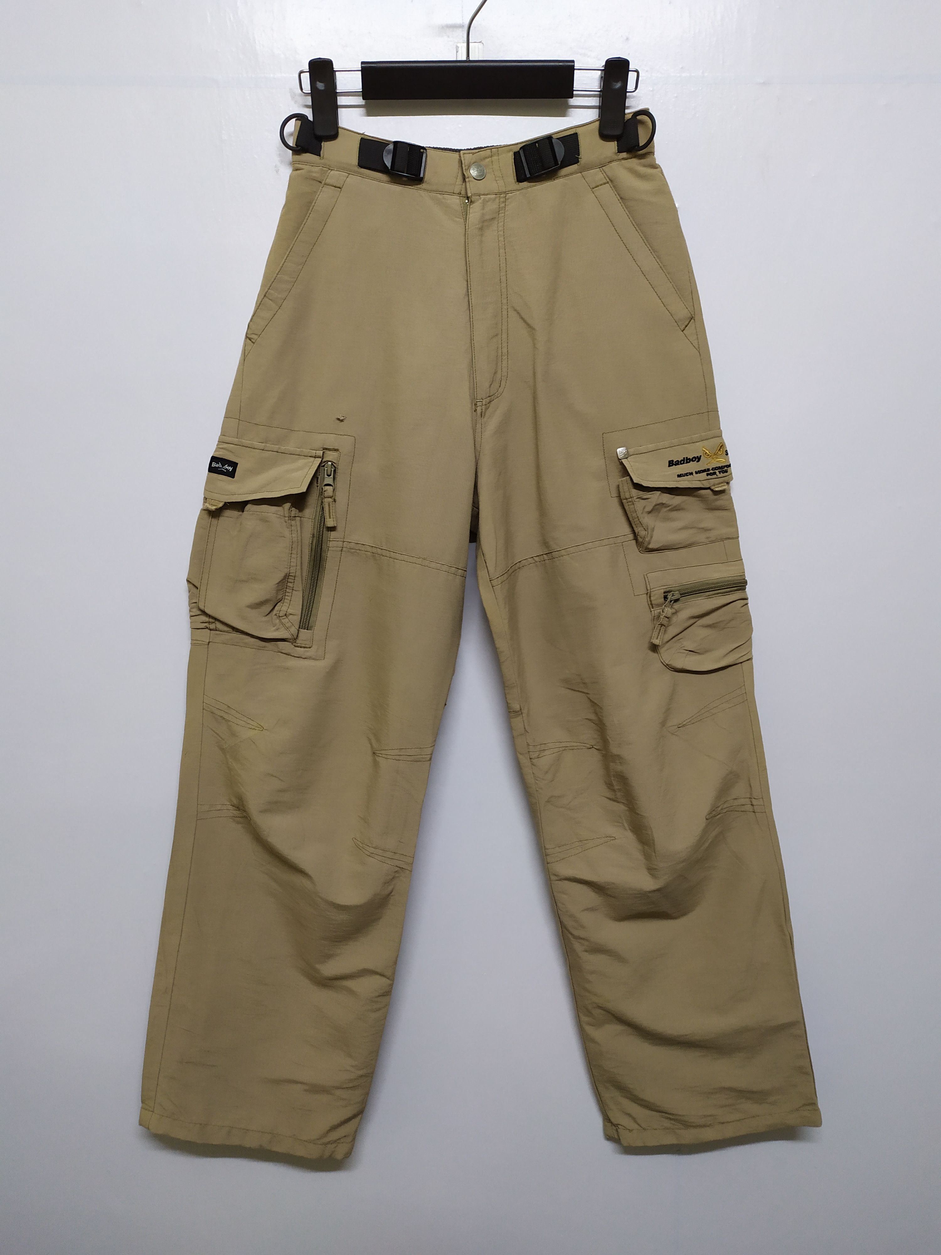 image of Authentic x Bad Badboy Cargo Pants Multipocket Tactical Pants in Beige, Men's (Size 28)