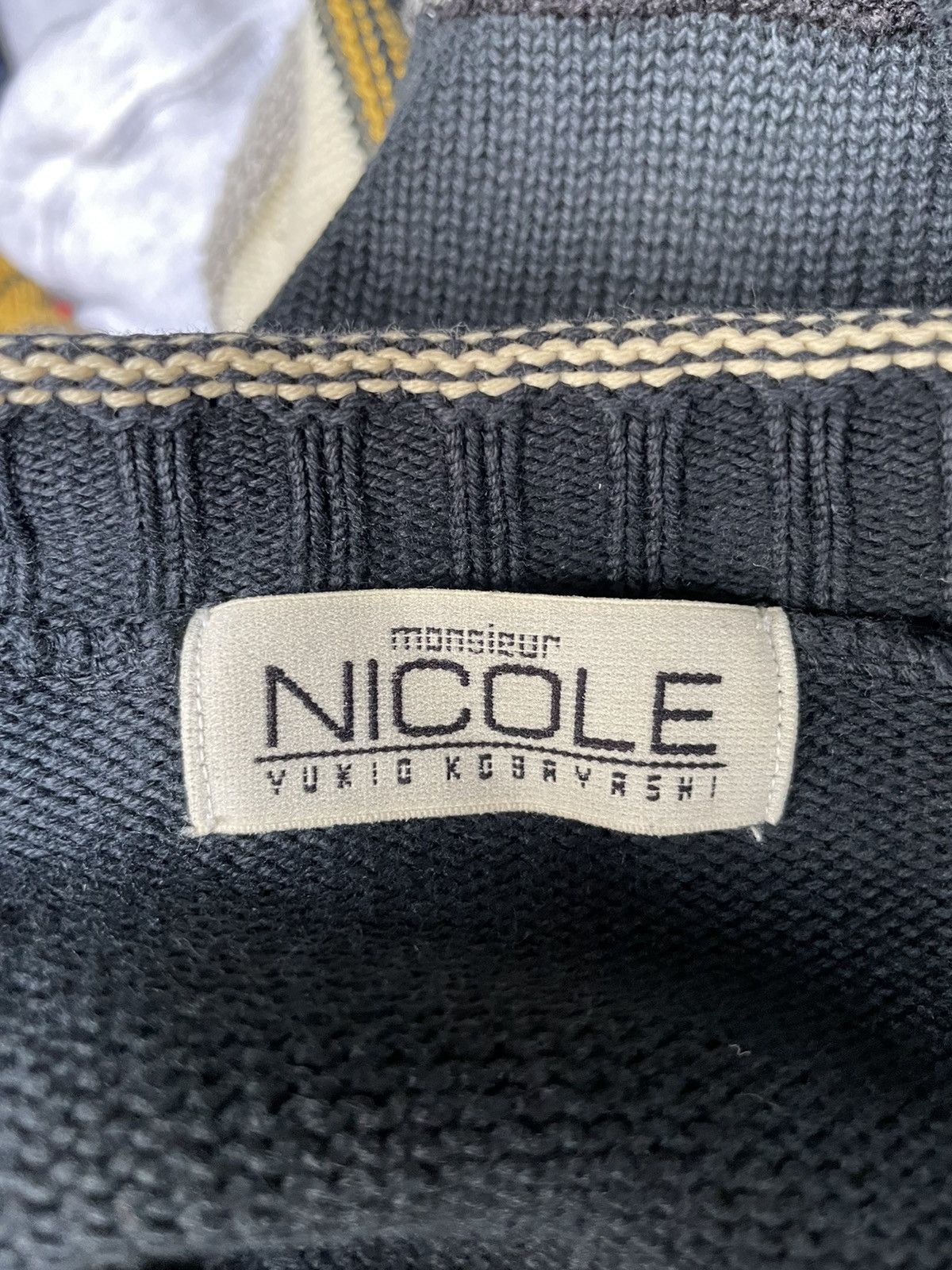 Designer × Japanese Brand Vintage Nicole Monsieur Yukio Kobayashi Knitwear Pullover Size US L / EU 52-54 / 3 - 10 Thumbnail