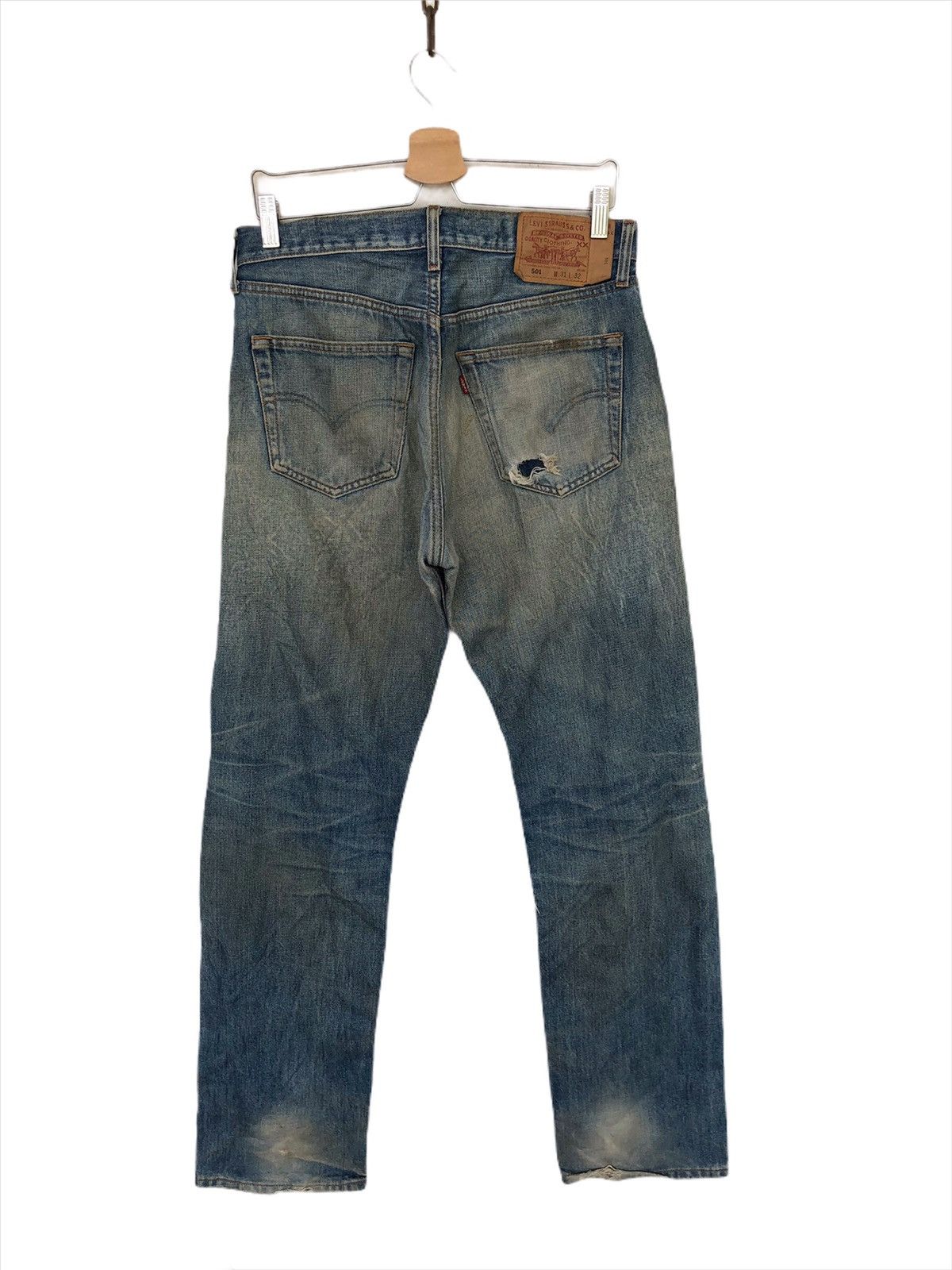 Levi's Vintage Clothing 90s Levi's 501 Stone Wash Faded Kurt Cobain Denim Size US 30 / EU 46 - 5 Thumbnail
