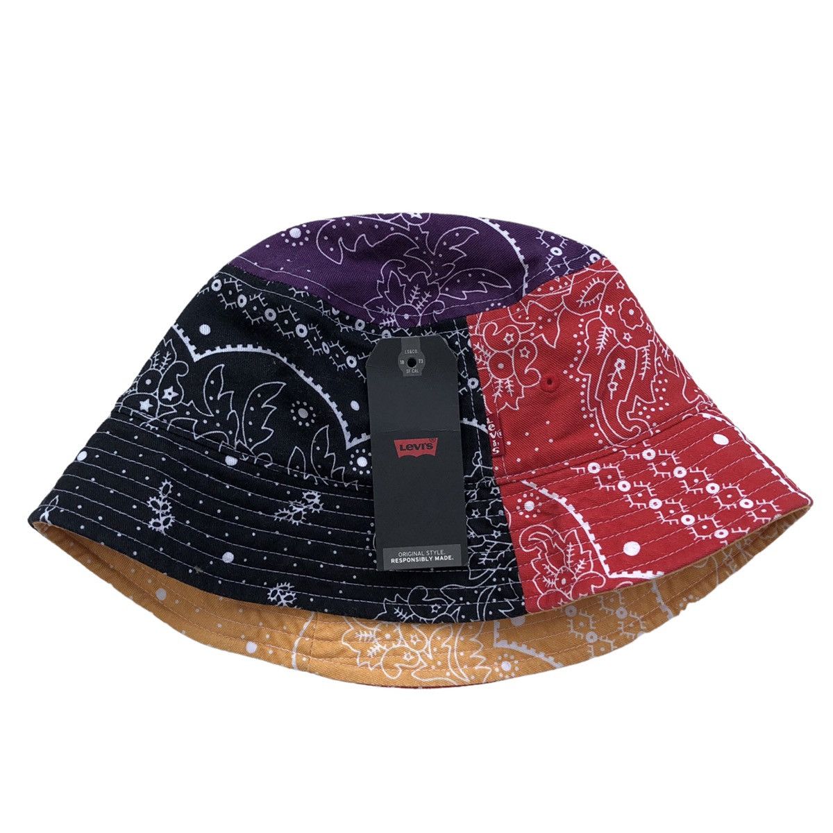 Levi's Levis PATCHWORK Bandana Bucket Hat Size ONE SIZE - 5 Thumbnail