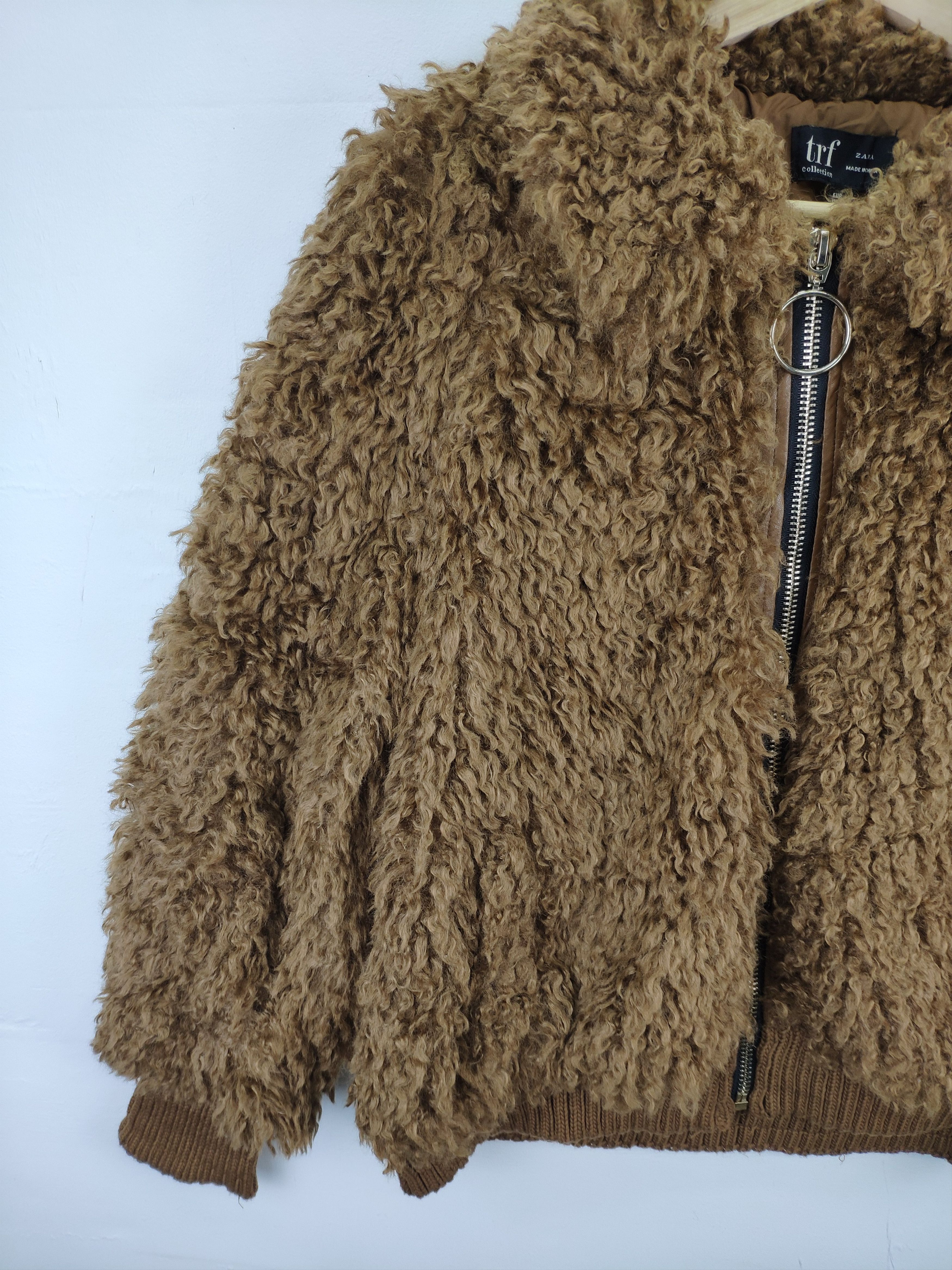 Zara Zara Cropped Jacket Sherpa Shaggy Size S / US 4 / IT 40 - 11 Thumbnail