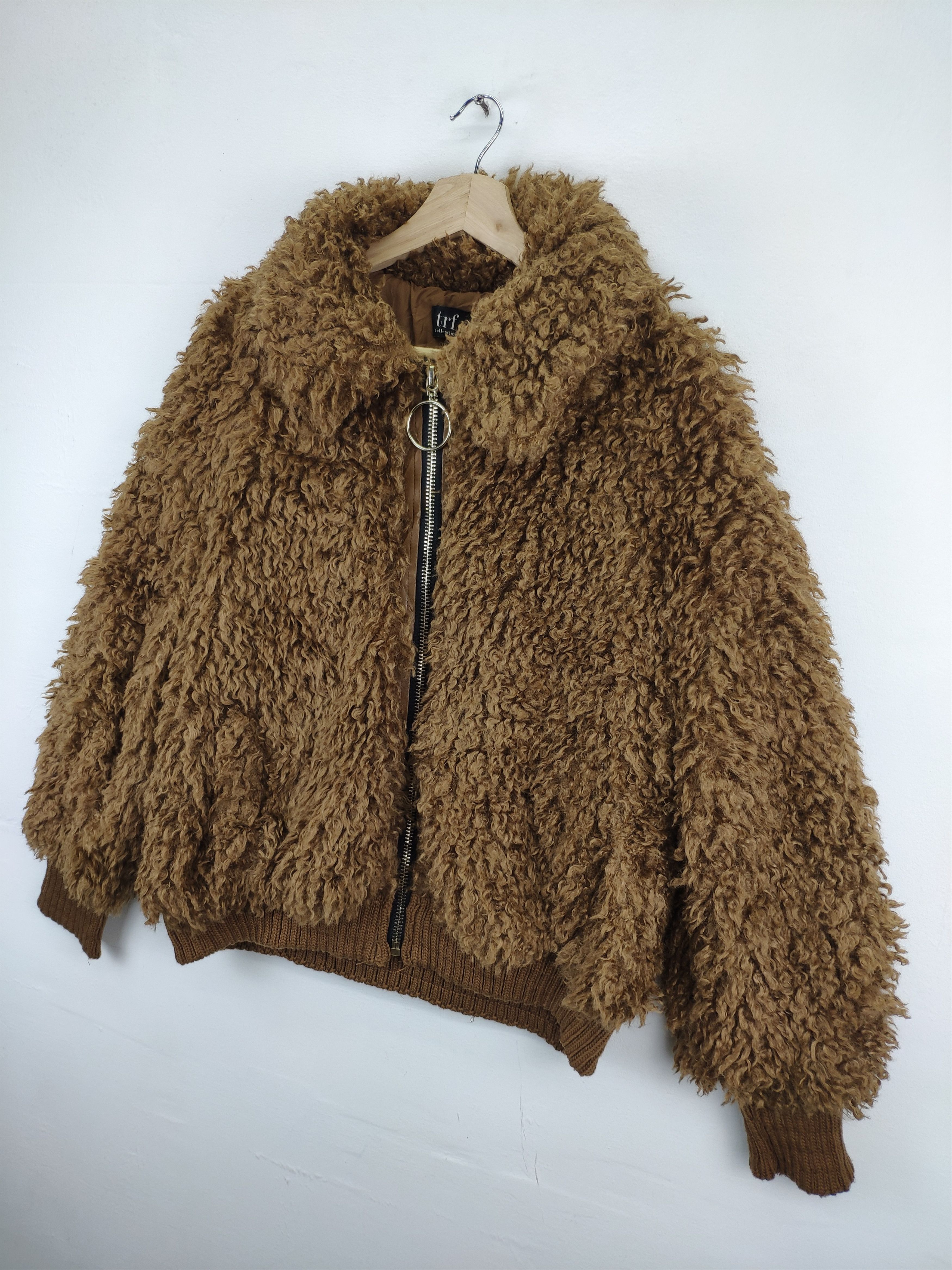 Zara Zara Cropped Jacket Sherpa Shaggy Size S / US 4 / IT 40 - 6 Thumbnail