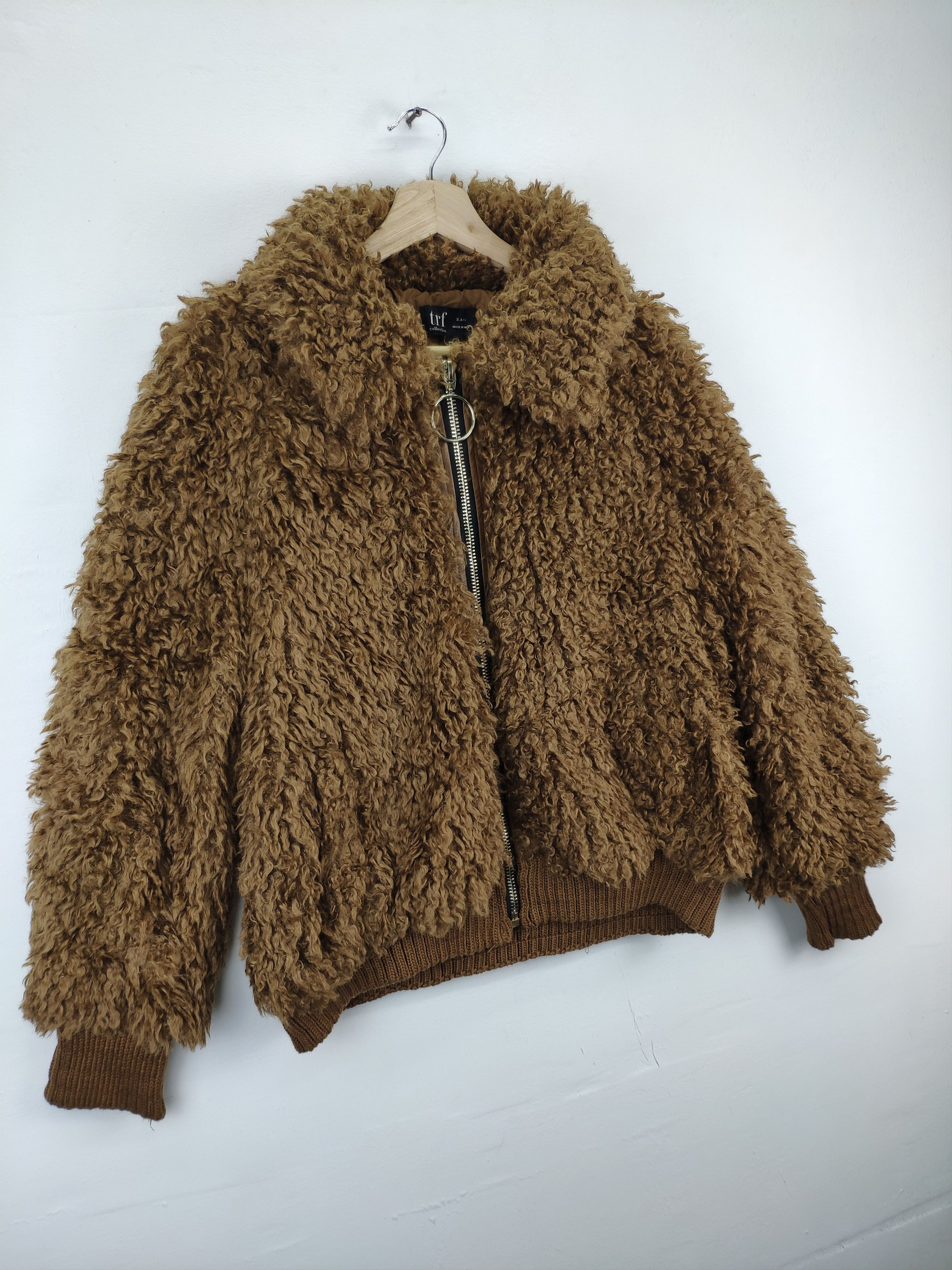 Zara Zara Cropped Jacket Sherpa Shaggy Size S / US 4 / IT 40 - 7 Thumbnail