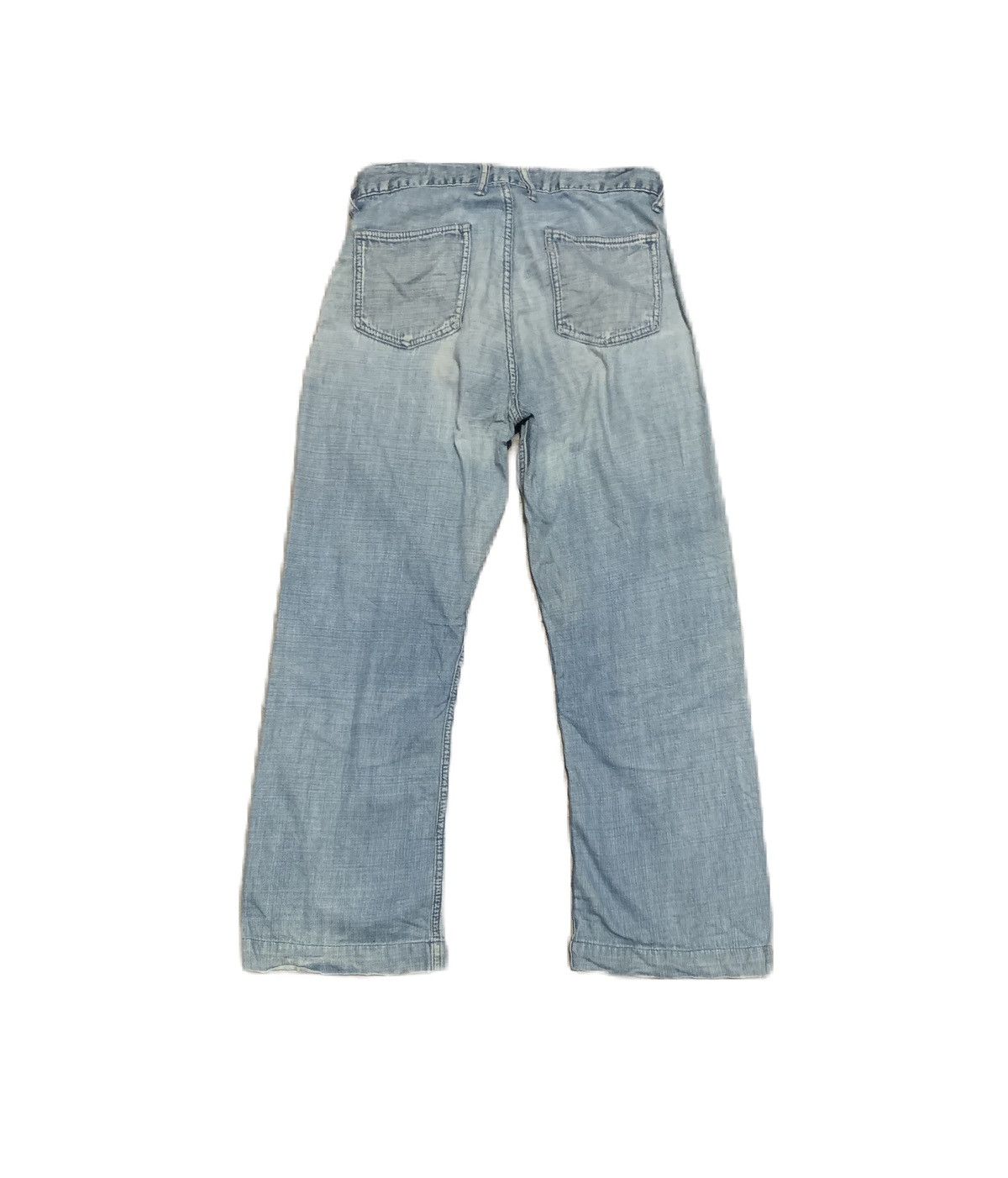 45rpm Vintage 45 RPM Faded Blue Denim Jeans Distressed Size US 29 - 2 Thumbnail