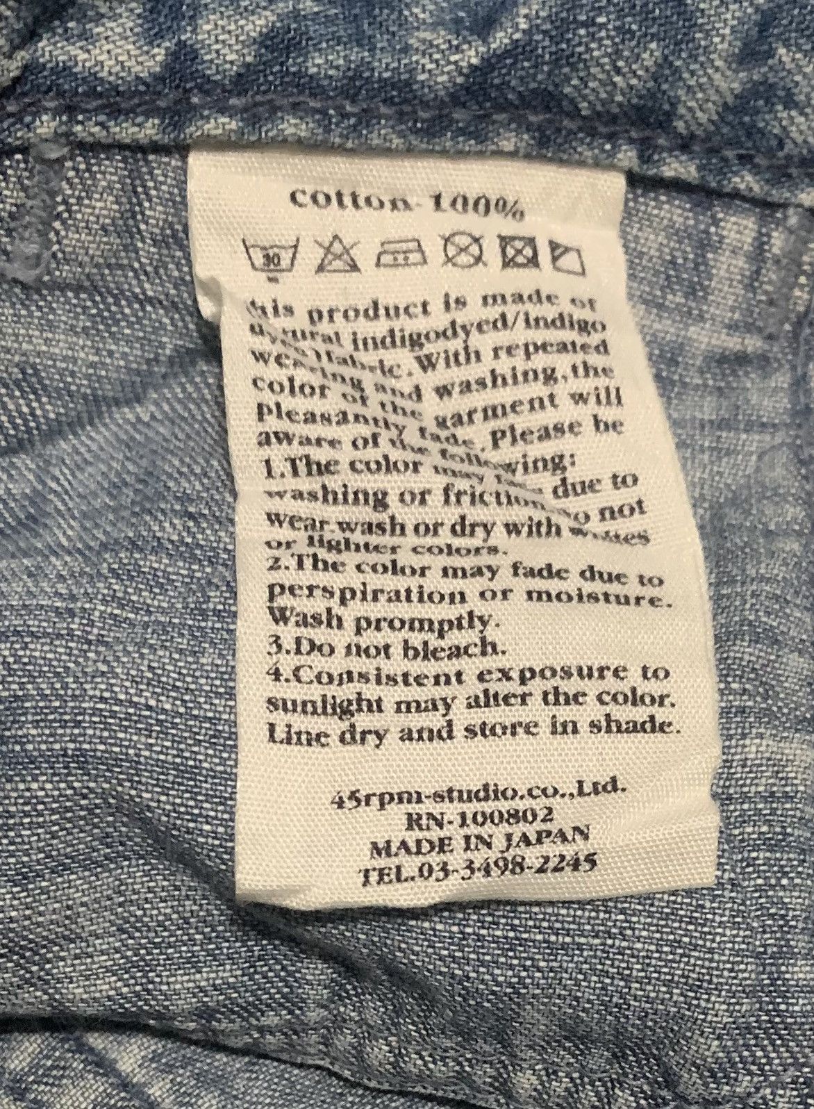 45rpm Vintage 45 RPM Faded Blue Denim Jeans Distressed Size US 29 - 8 Thumbnail