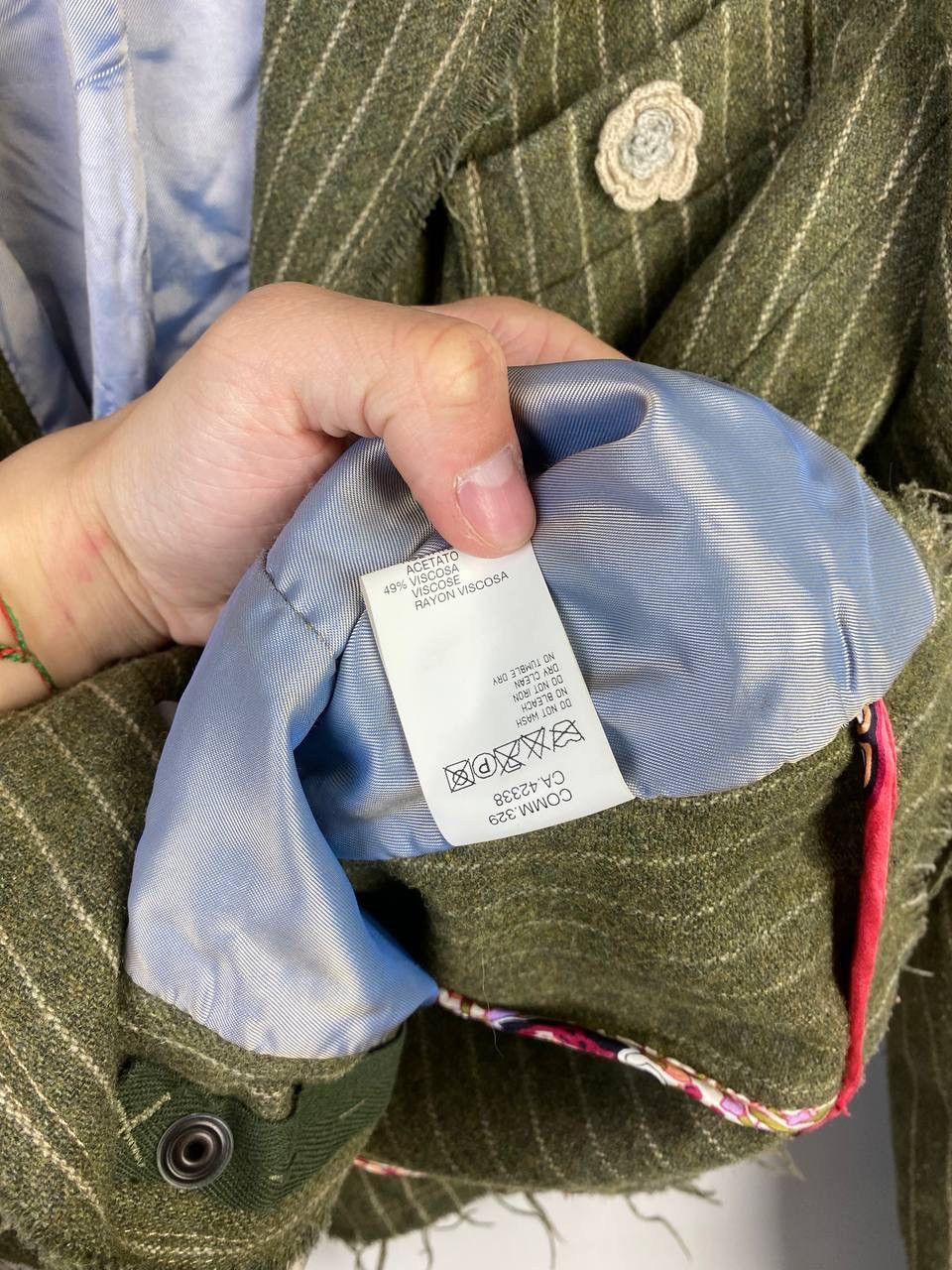 Vintage Rag Recucle Rag Restyle vintage blazer size 44 Size 44S - 5 Thumbnail