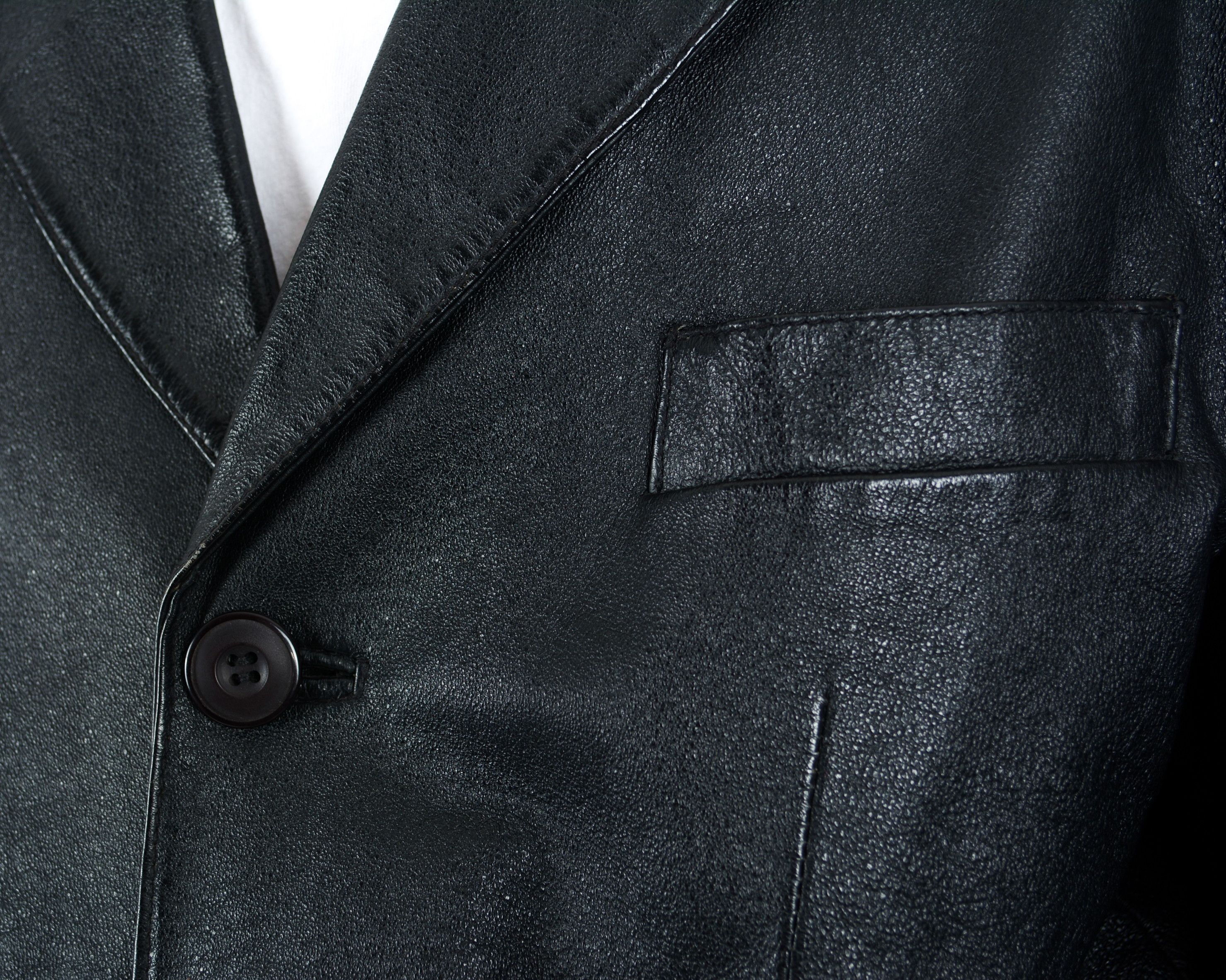 Leather BERTO LUCCI Genuine Leather Jacket Coat Blazer Button Retro Size US L / EU 52-54 / 3 - 5 Thumbnail