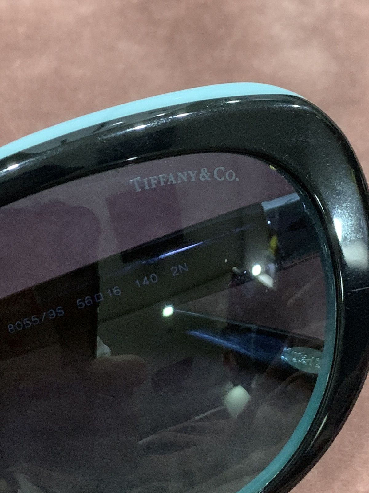 Tiffany & Co. TIFFANY & CO WOMENS SUNGLASSES BLACK BLUE CAT EYE SHAPE Size ONE SIZE - 8 Thumbnail