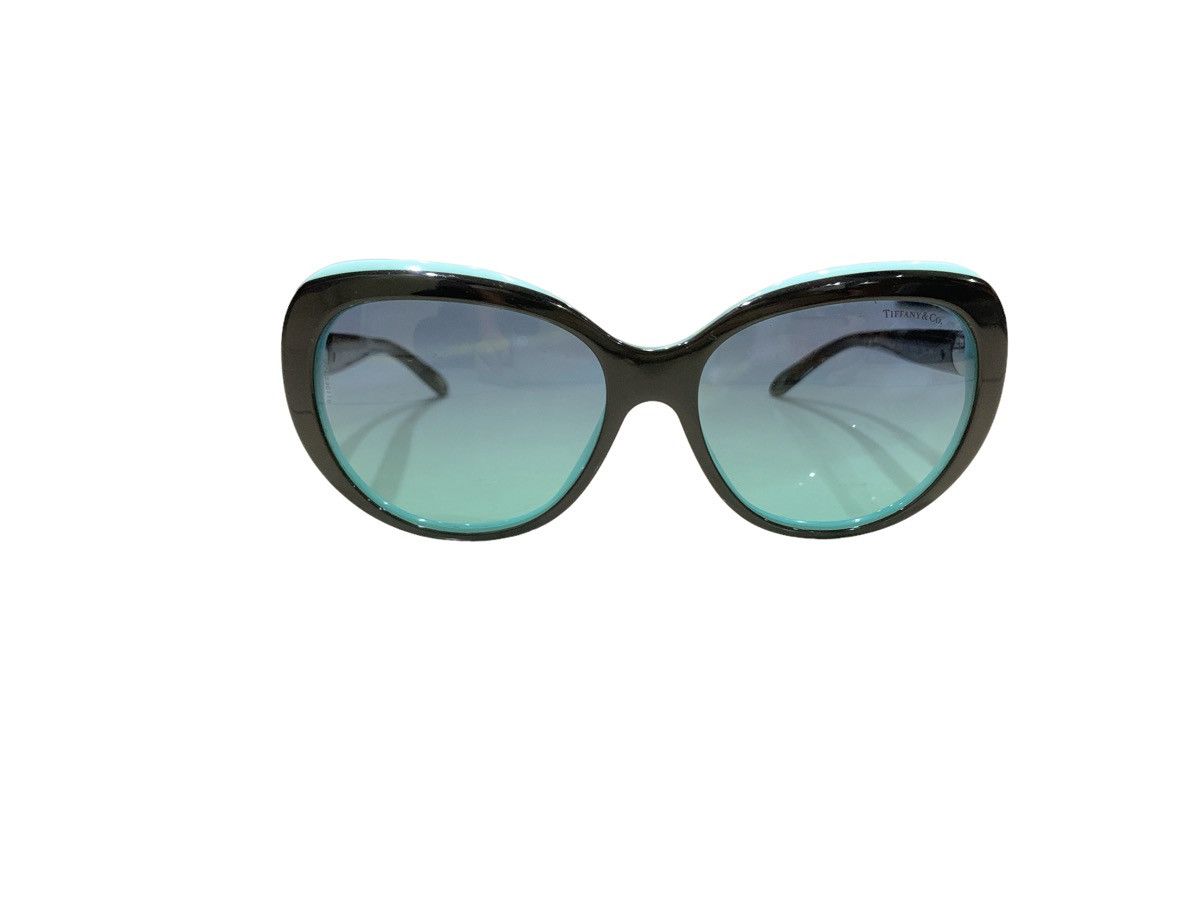 Tiffany & Co. TIFFANY & CO WOMENS SUNGLASSES BLACK BLUE CAT EYE SHAPE Size ONE SIZE - 4 Thumbnail