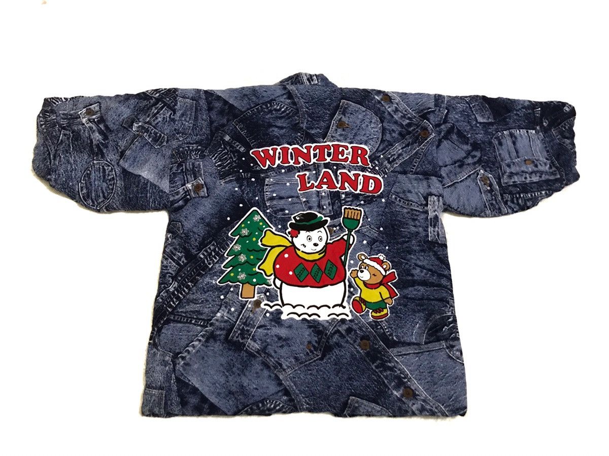 Japanese Brand Kimono winter land jeans fullprint design S Size US S / EU 44-46 / 1 - 1 Thumbnail