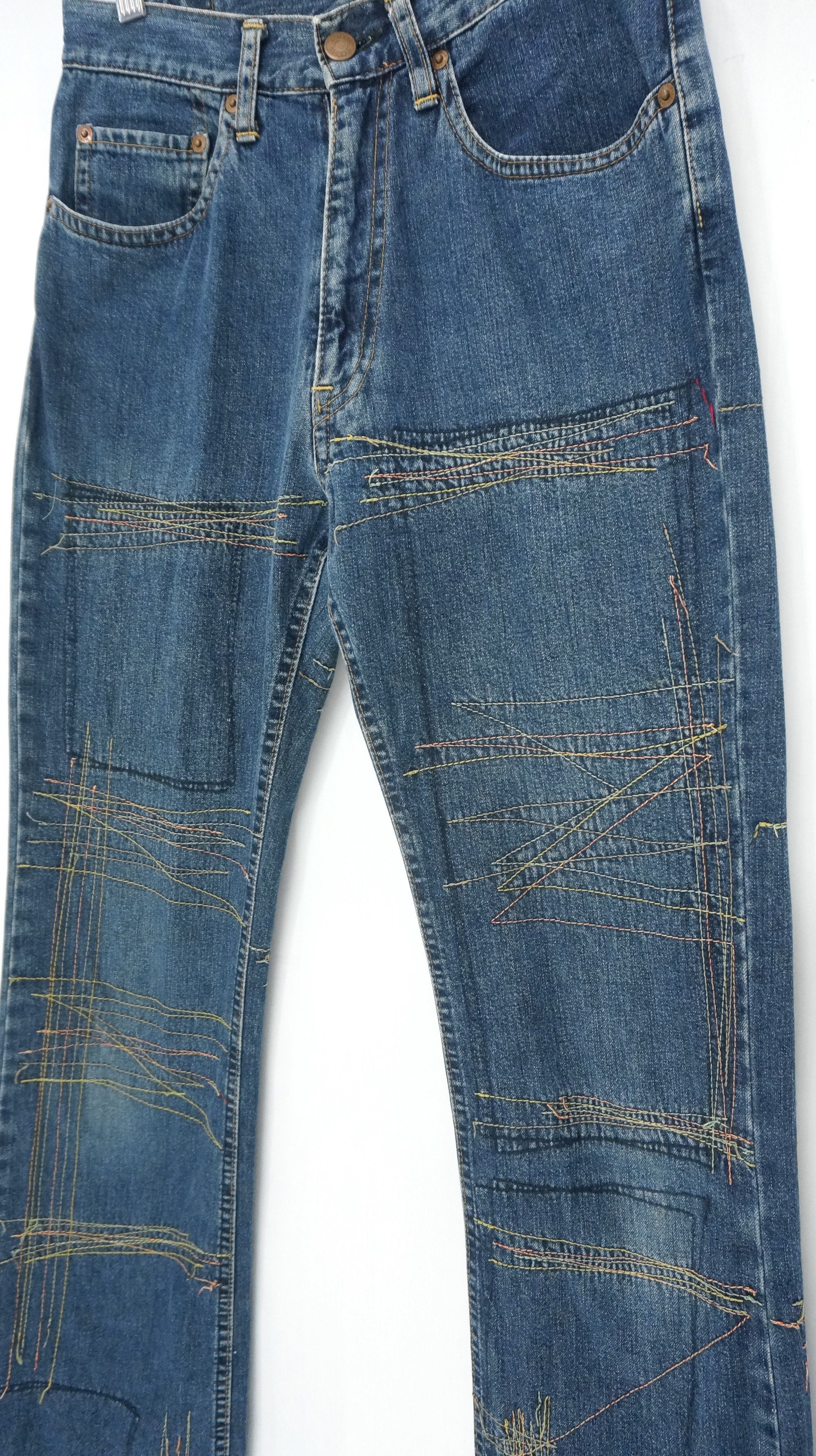 image of Vintage Hysteric Glamour Kinky Flare Boro Soft Jeans in Blue, Men's (Size 27)