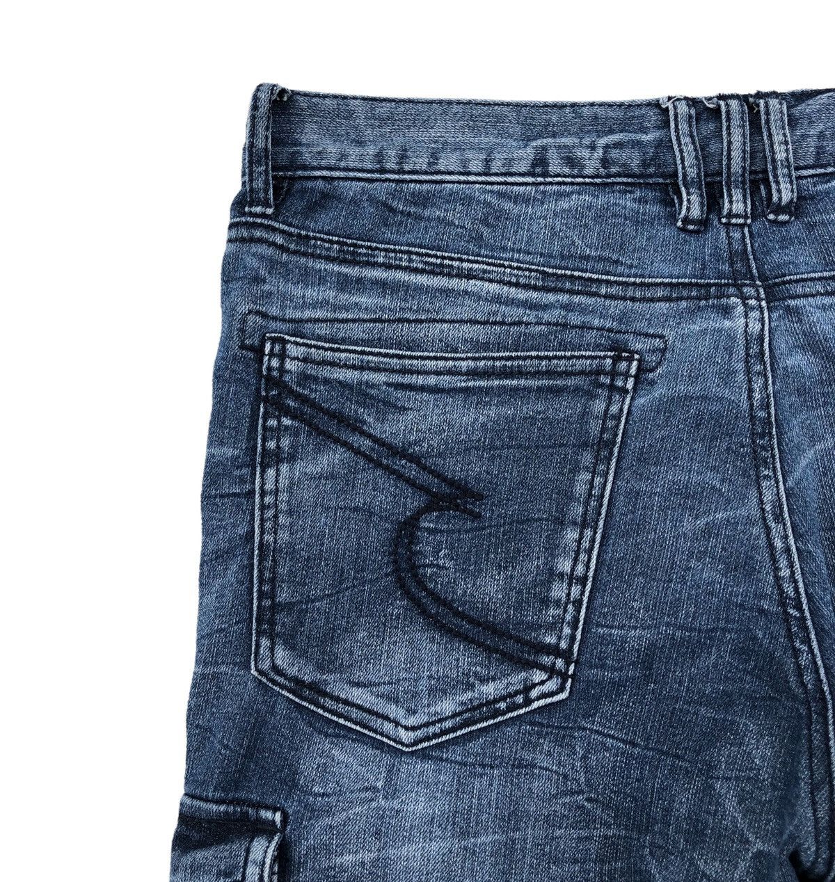 semanticdesign Abstract Lines Distressed Multi-pocket Denim Jeans Size US 32 / EU 48 - 13 Thumbnail