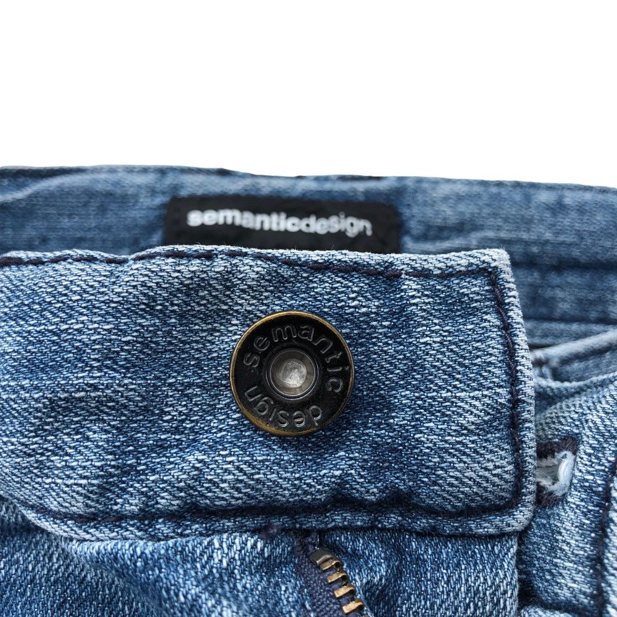 semanticdesign Abstract Lines Distressed Multi-pocket Denim Jeans Size US 32 / EU 48 - 7 Thumbnail