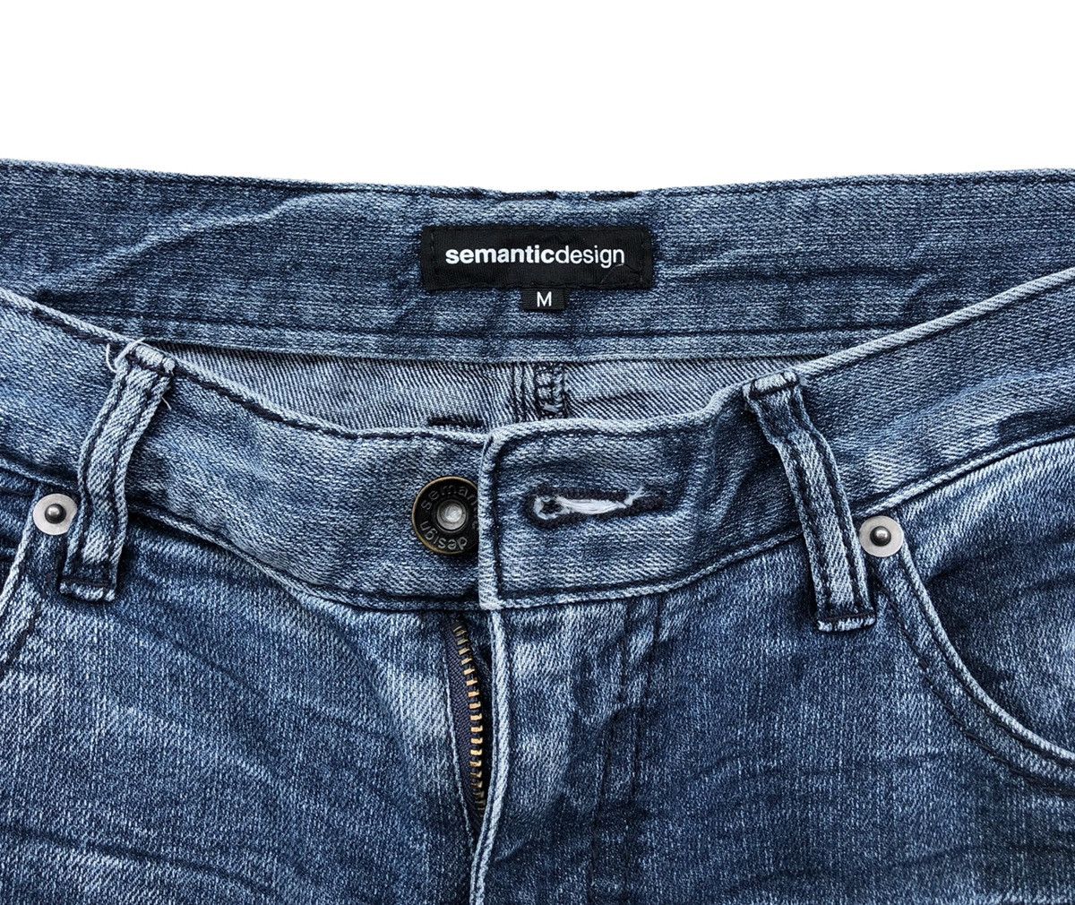 semanticdesign Abstract Lines Distressed Multi-pocket Denim Jeans Size US 32 / EU 48 - 6 Thumbnail