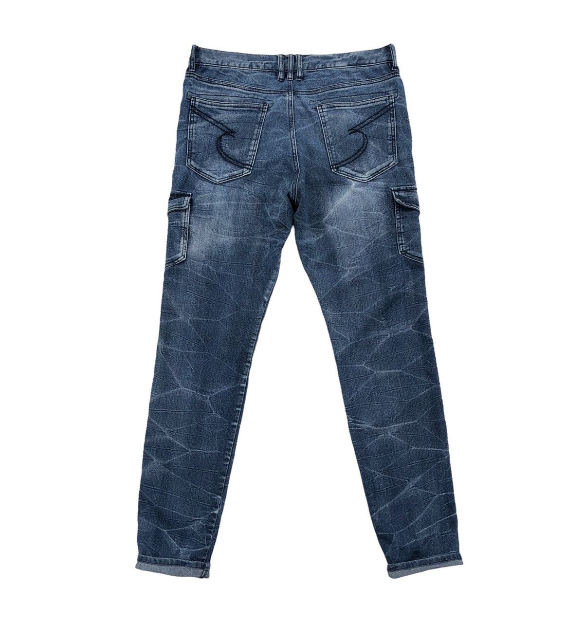 semanticdesign Abstract Lines Distressed Multi-pocket Denim Jeans Size US 32 / EU 48 - 10 Thumbnail